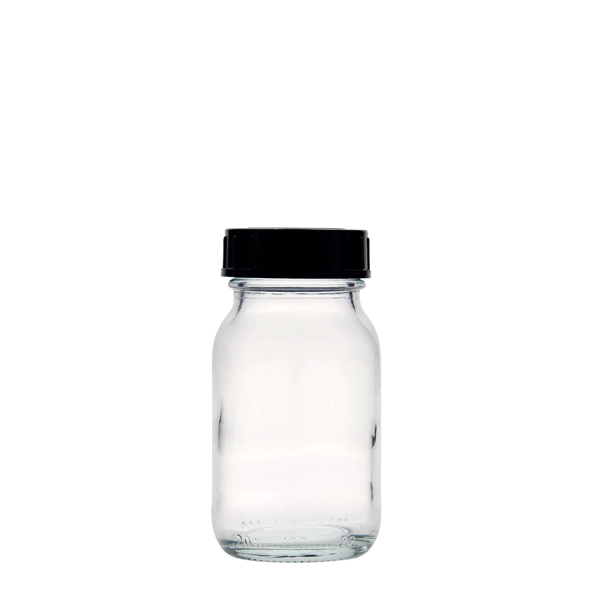 100 ml geniş ağızlı cam, ağız çapı: DIN 40