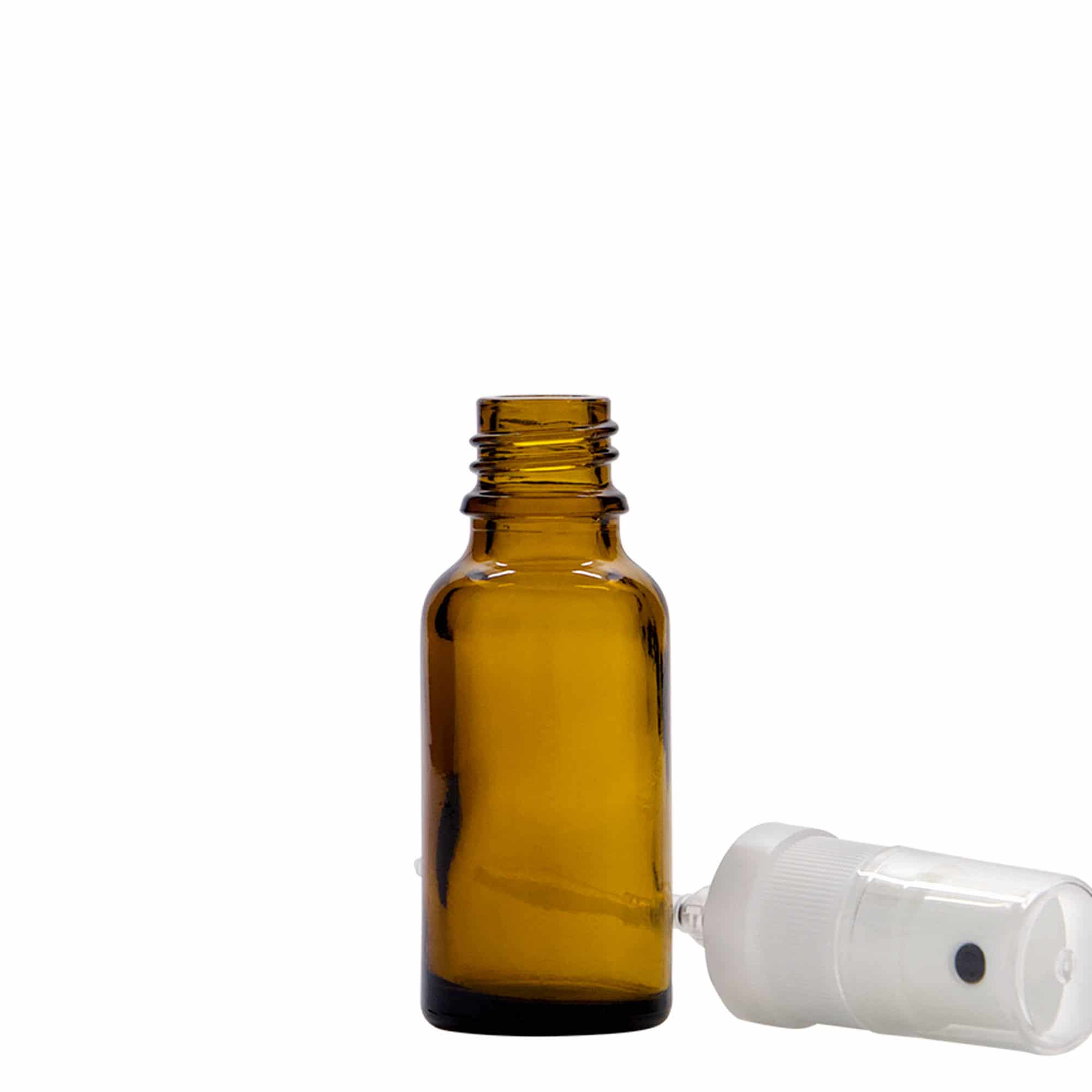 20 ml Sprey Şişesi İlaç, Cam, Kahverengi, Ağız: DIN 18