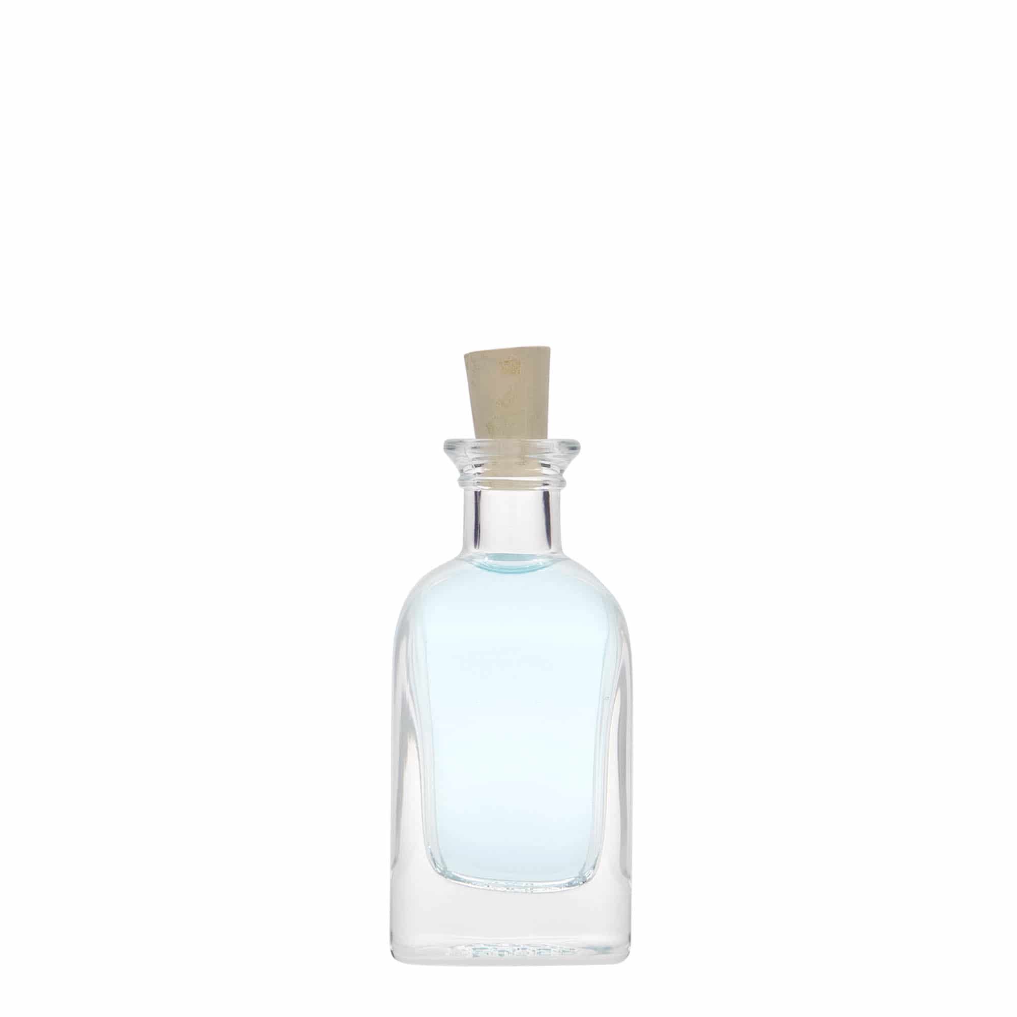 40 ml Cam Şişe Eczacı Kare, kare, Ağız: Mantar