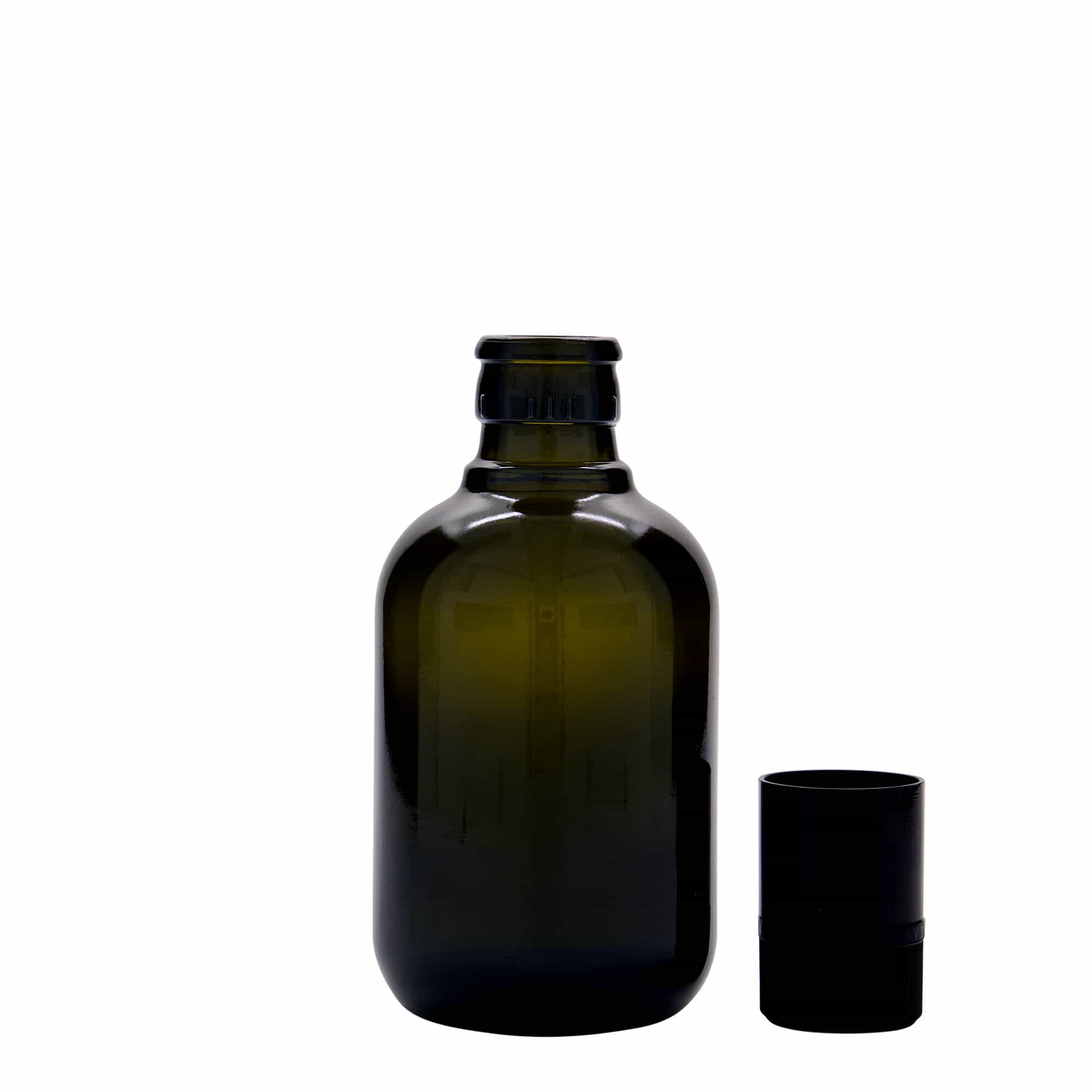 250 ml Sirke-/Yağ Şişesi 'Biolio', Cam, antik yeşil, Ağız: DOP
