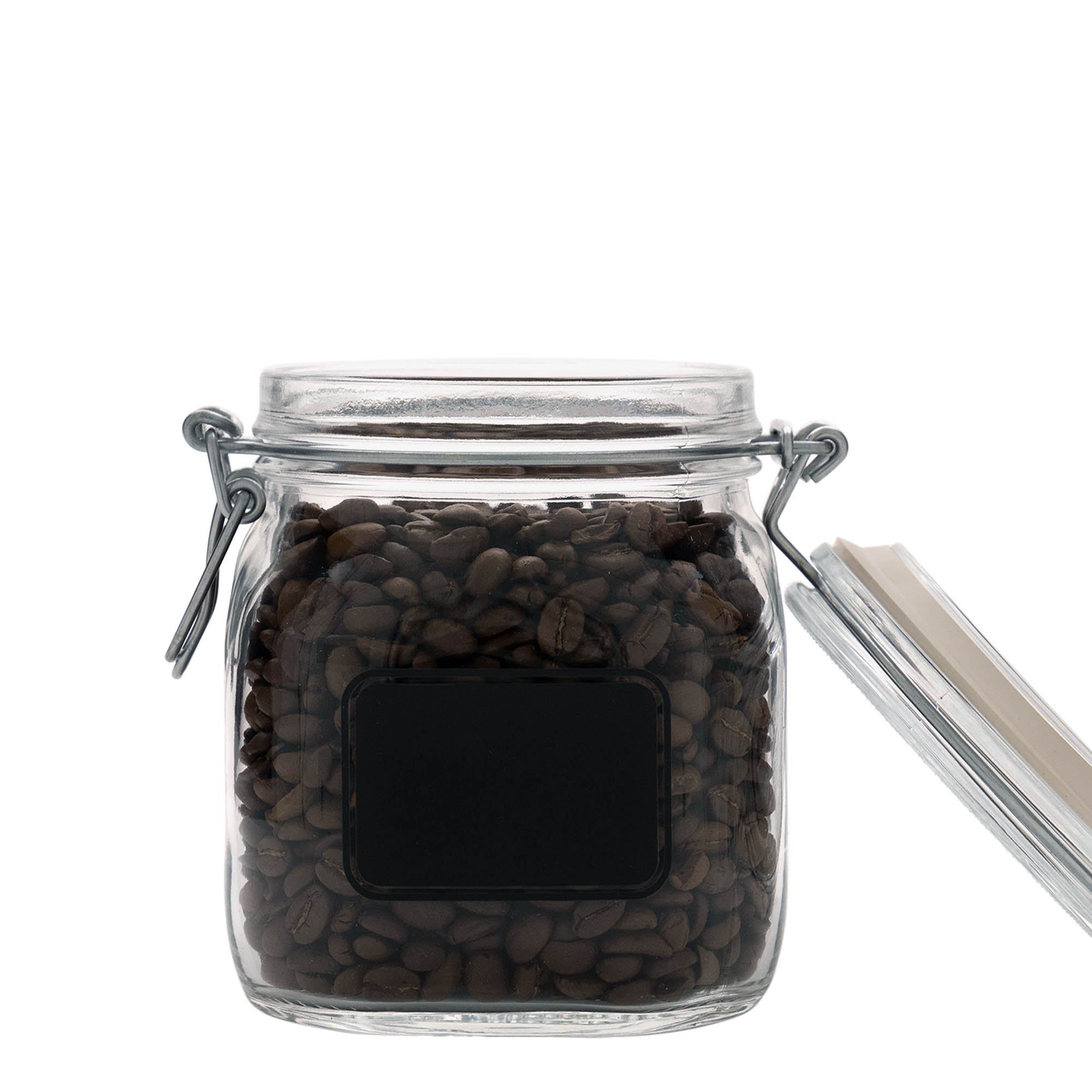 750 ml Tel kapaklı kavanoz 'Fido', Motif: Etiket alanı, kare, Ağız: Tel kapaklı kapak 750 ml Tel kapaklı kavanoz 'Fido', Motif: Etiket alanı, kare, Ağız: Tel kapaklı kapak