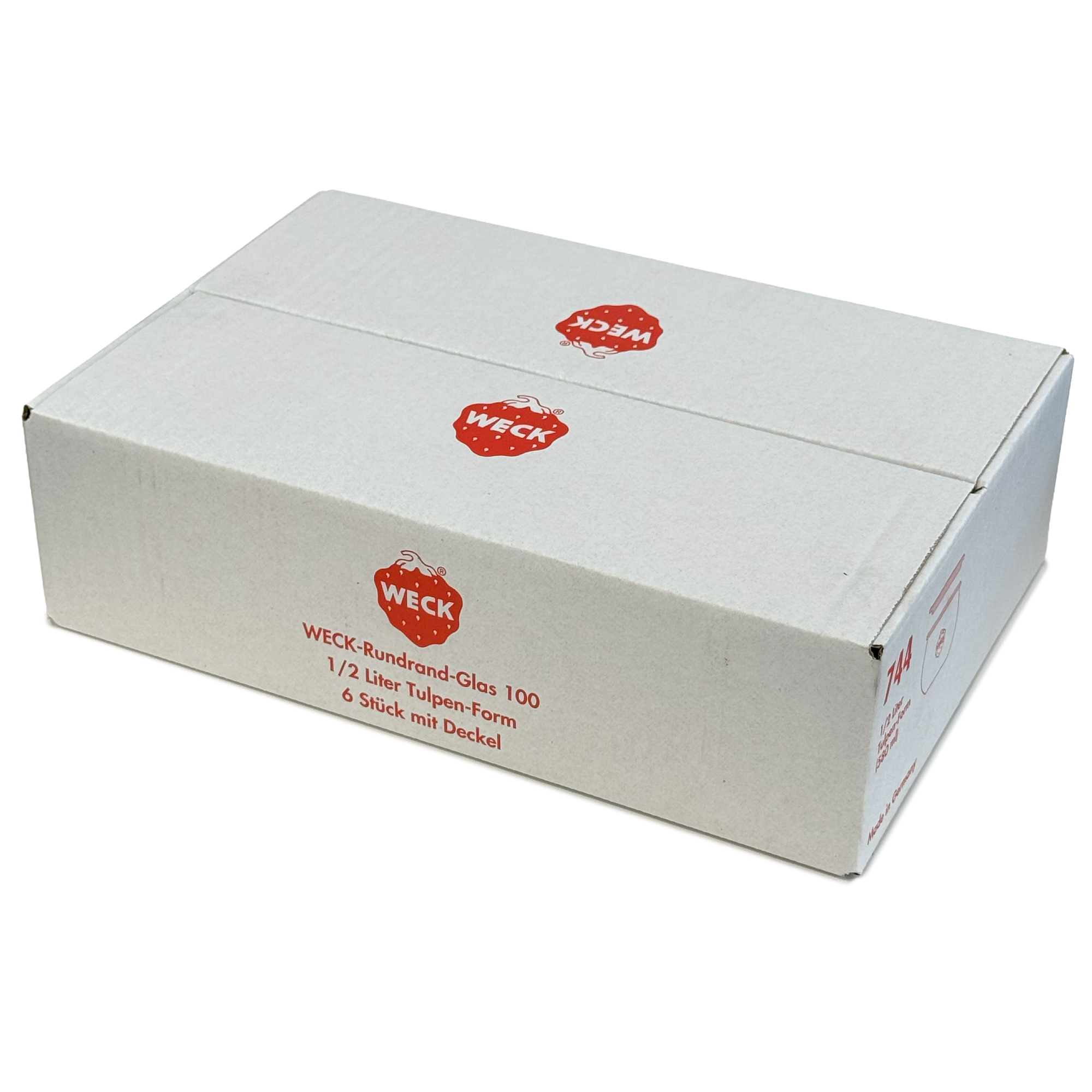 6x 580 ml WECK lale kavanozu cam kapaklı RR 100