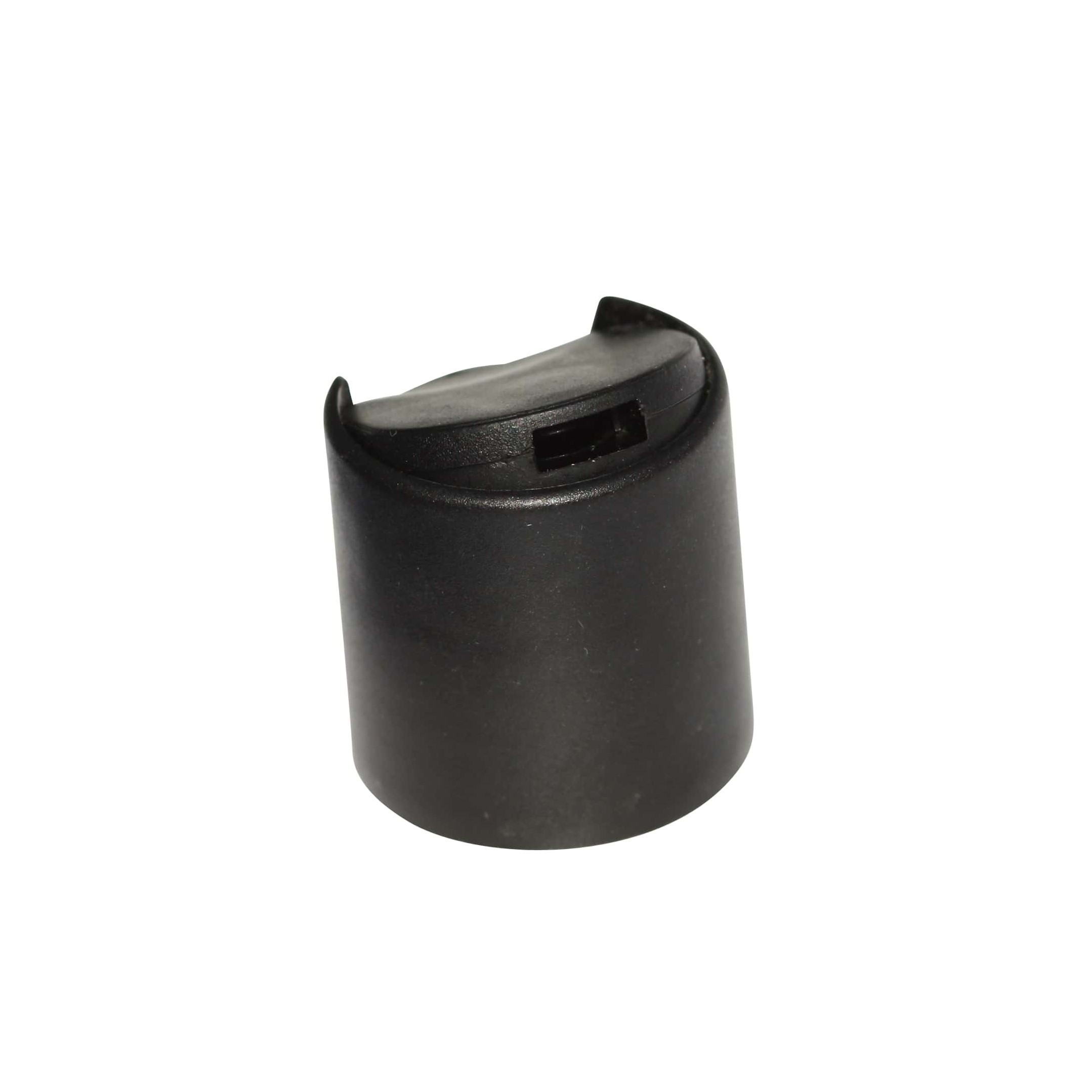 Vidalanabilir kapak Disc Top, PP plastik, siyah, ağız çapı: 24/410 Vidalanabilir kapak Disc Top, PP plastik, siyah, ağız çapı: 24/410
