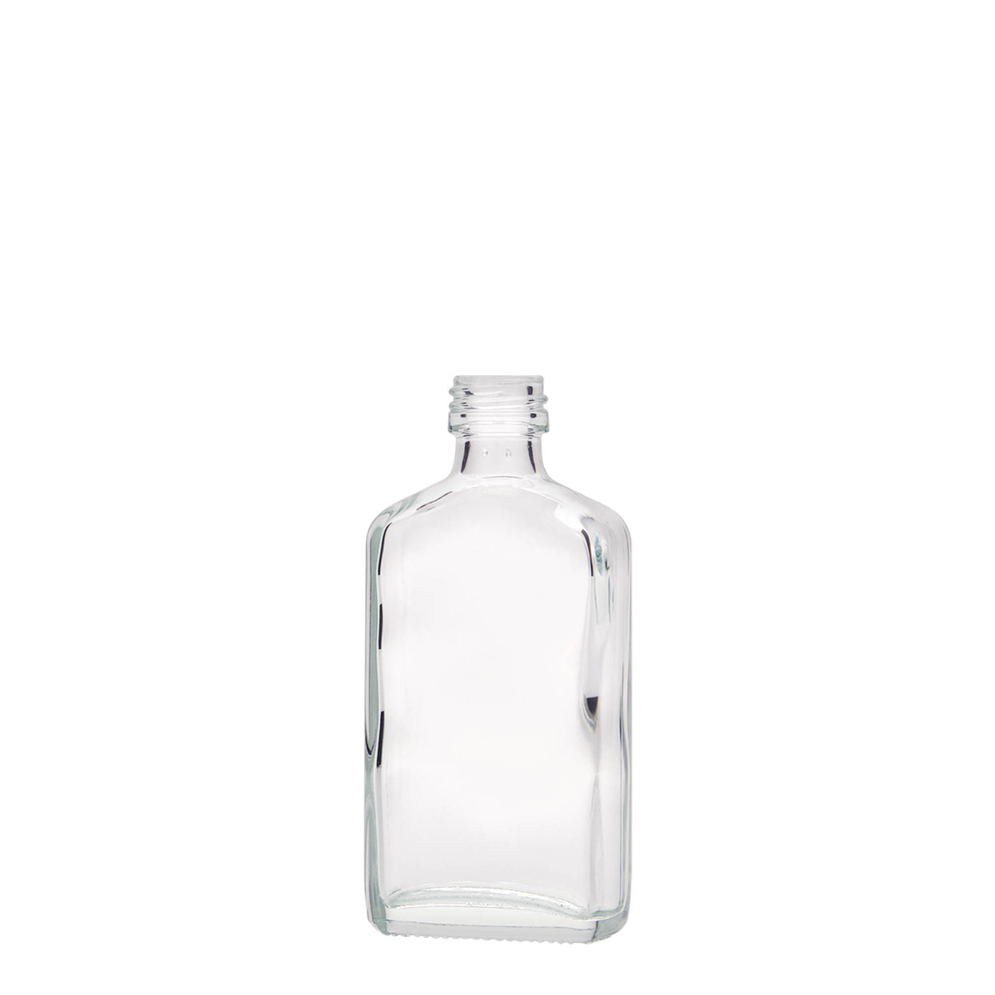 50 ml Cep şişesi, dikdörtgen, cam, ağız: PP 18 50 ml Cep şişesi, dikdörtgen, cam, ağız: PP 18