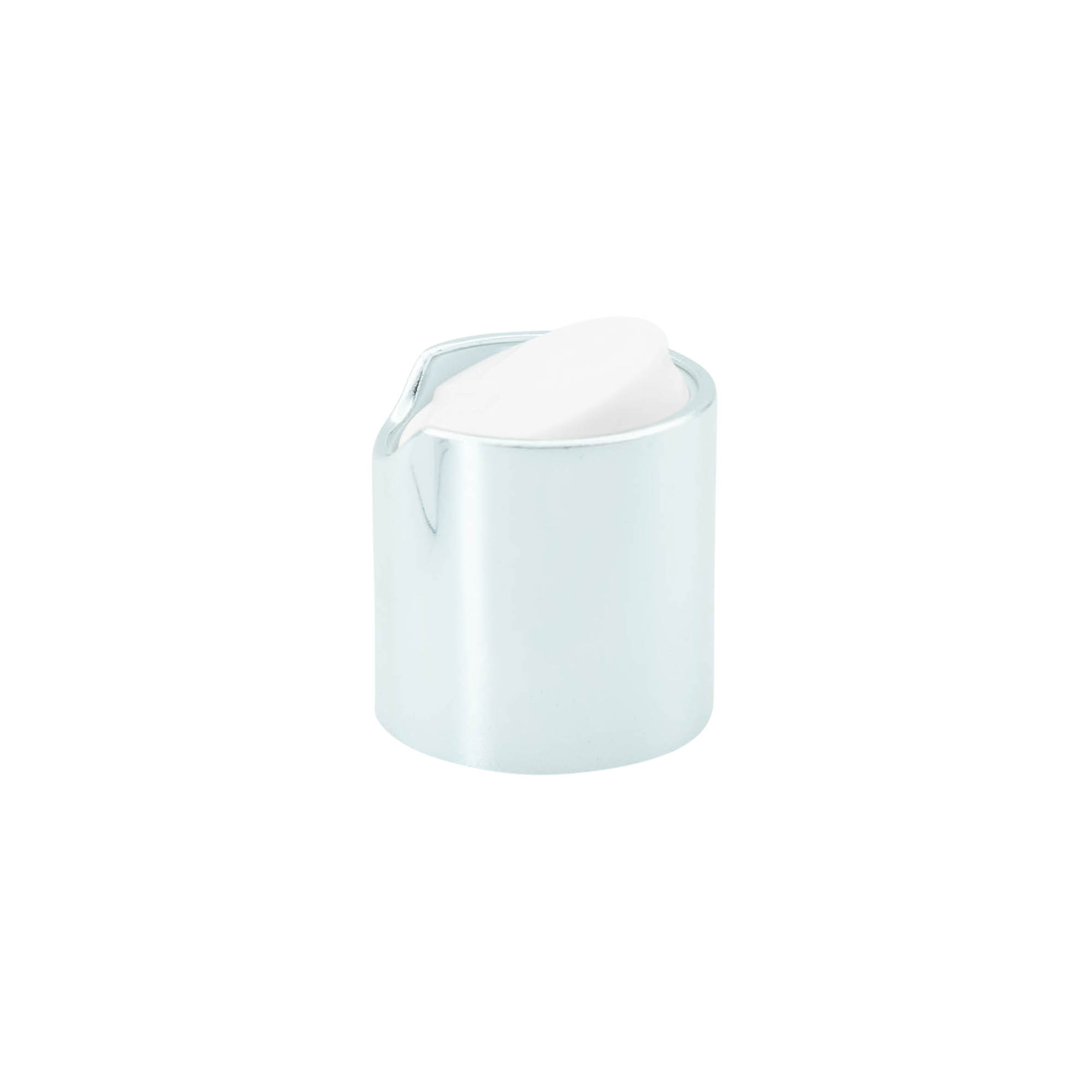 Vidalanabilir kapak Disc Top, PP plastik, gümüş, ağız çapı: 24/410