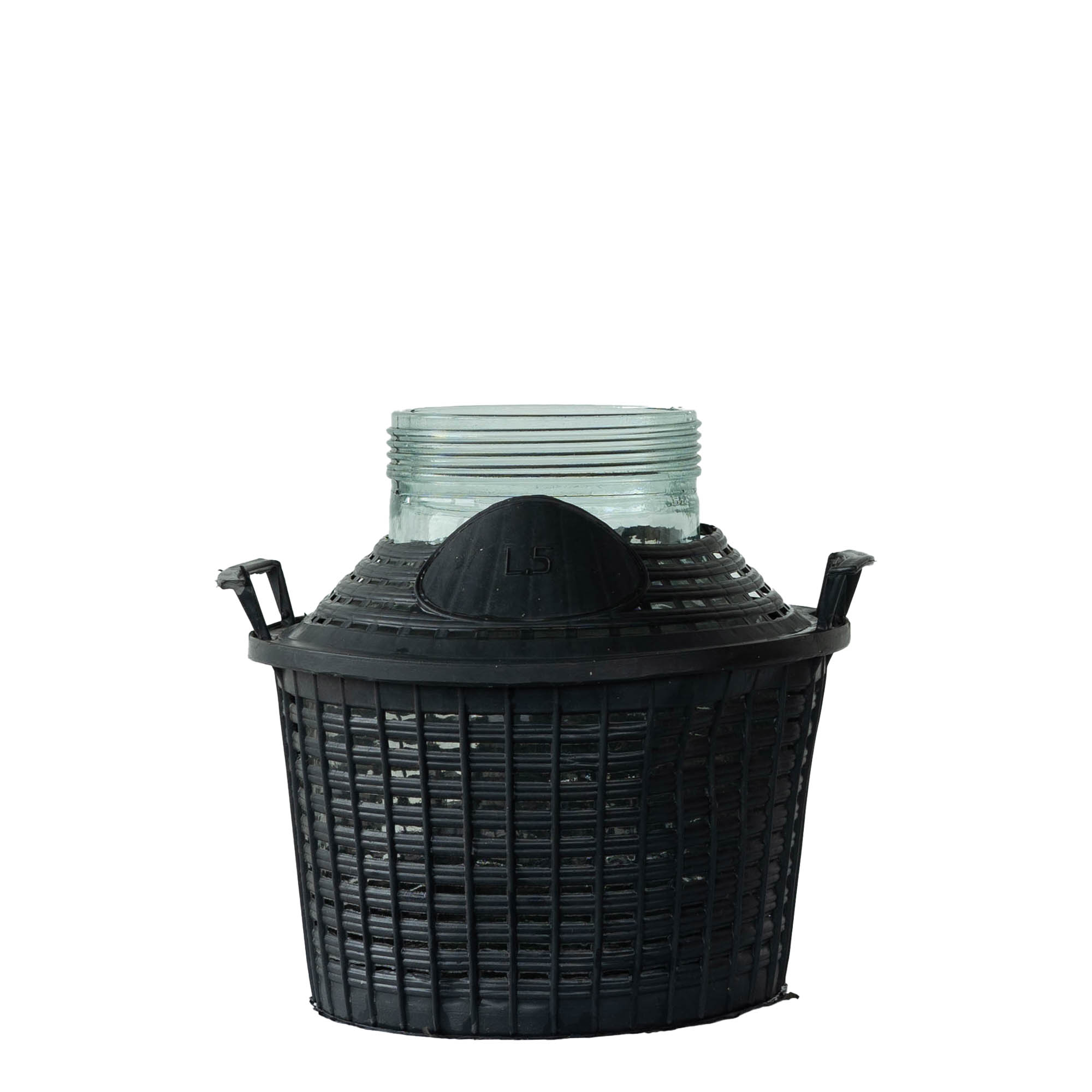 5 l Balon Şişe Geniş Ağız, Cam, Ağız: Vida Kapağı