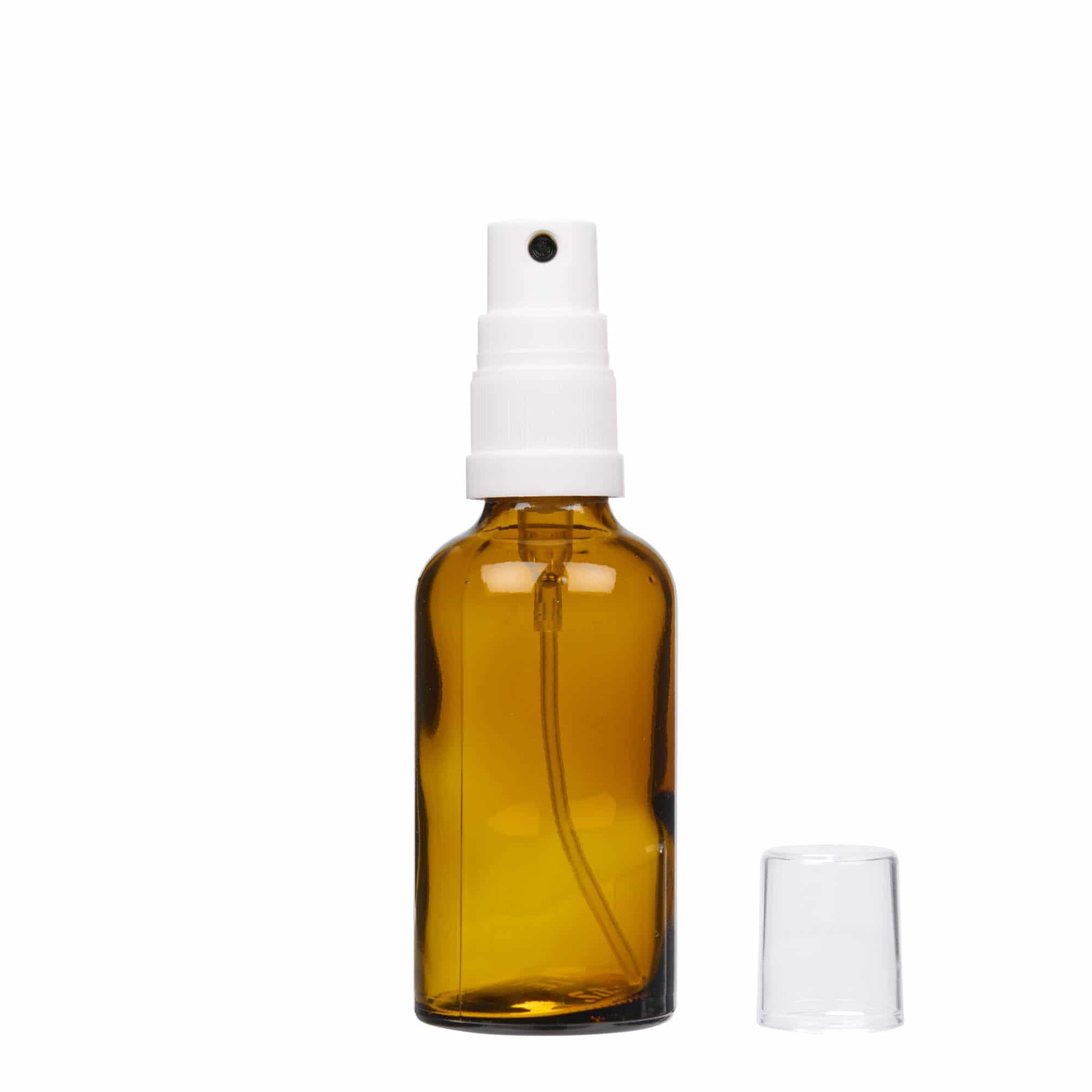50 ml Sprey Şişesi Tıbbi, Cam, Kahverengi, Ağız: DIN 18