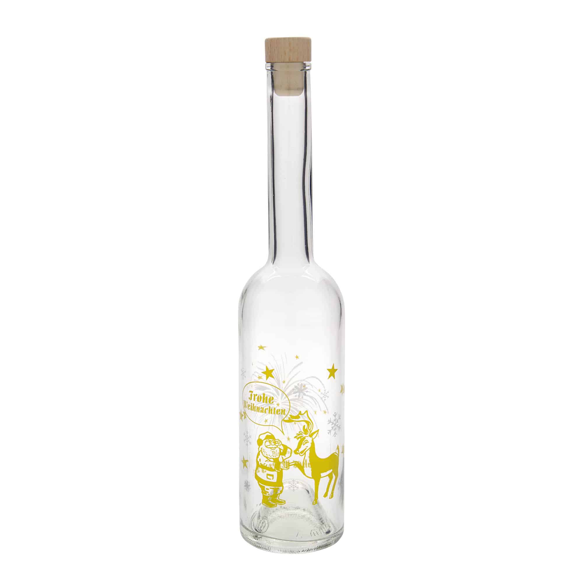 500 ml Cam Şişe 'Opera', Desen: Havai Fişek, Ağız: Mantar