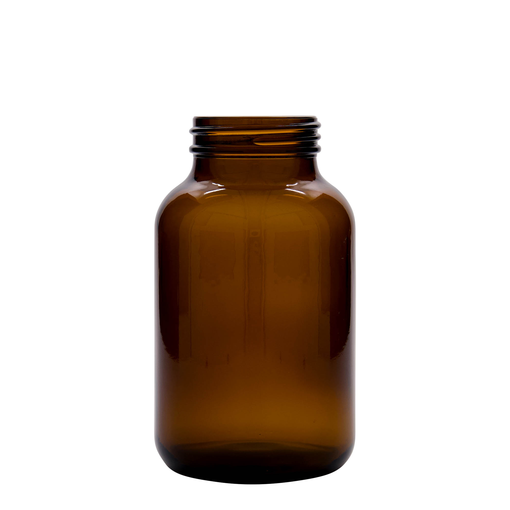 1.000 ml Geniş ağızlı cam, kahverengi, Ağız: DIN 68