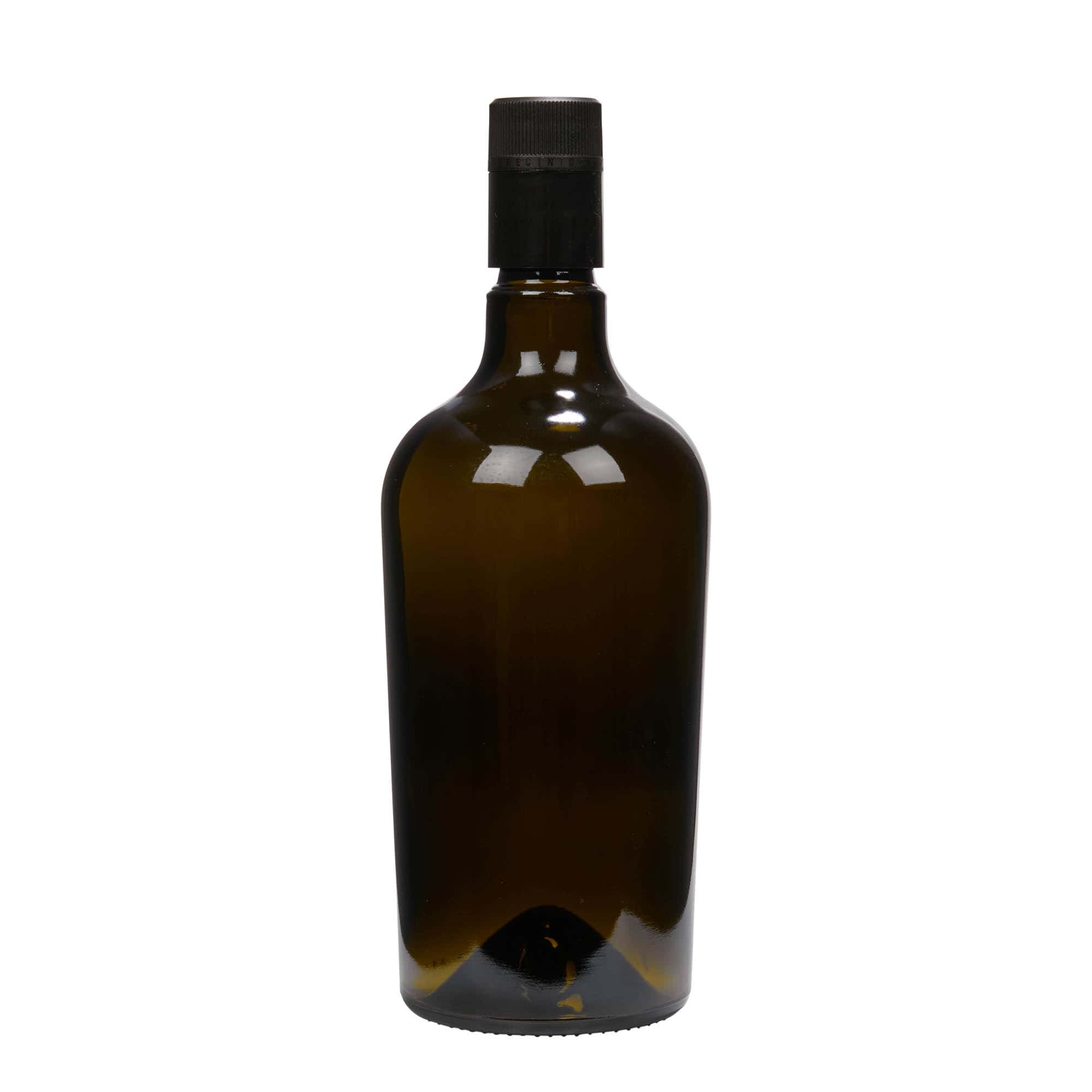 750 ml Sirke-/Yağ Şişesi 'Oleum', Cam, antik yeşil, Ağız: DOP
