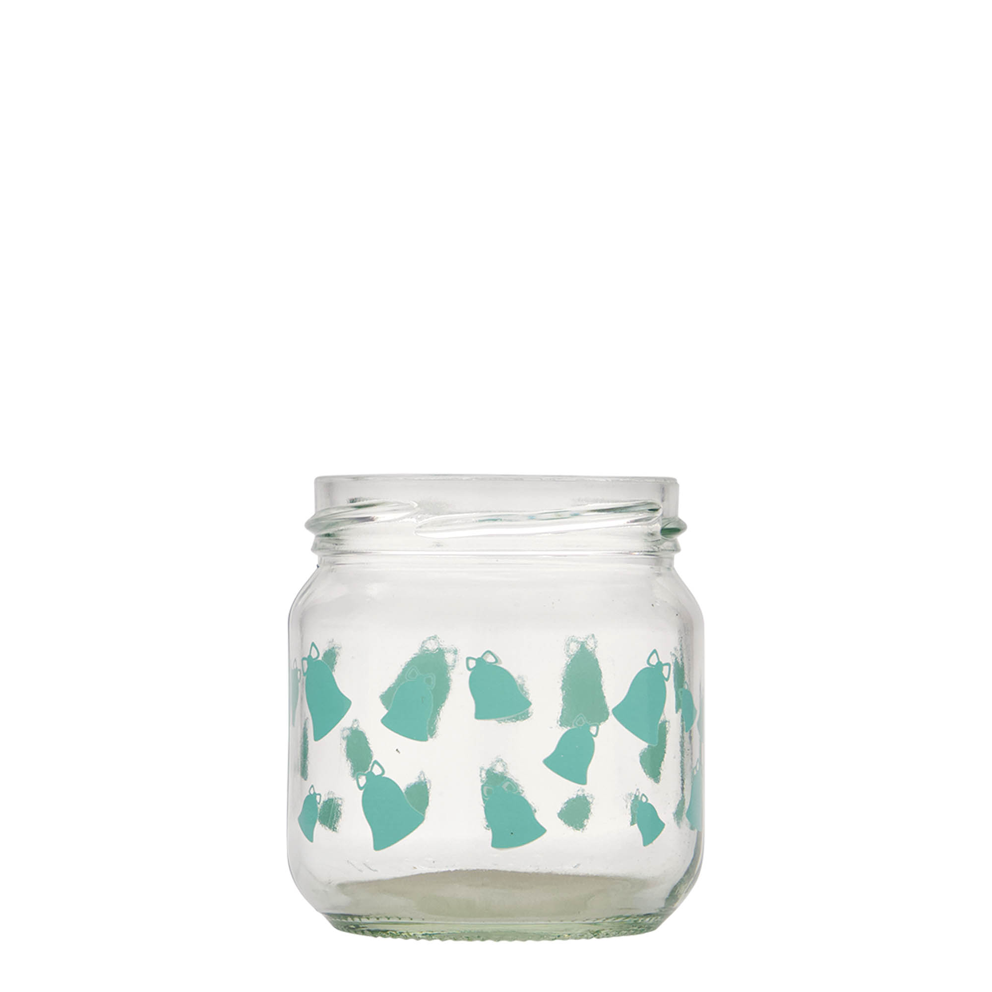 212 ml Yuvarlak cam, Motif: Çan, Çan sesi, Ağız: Twist-Off (TO 66)