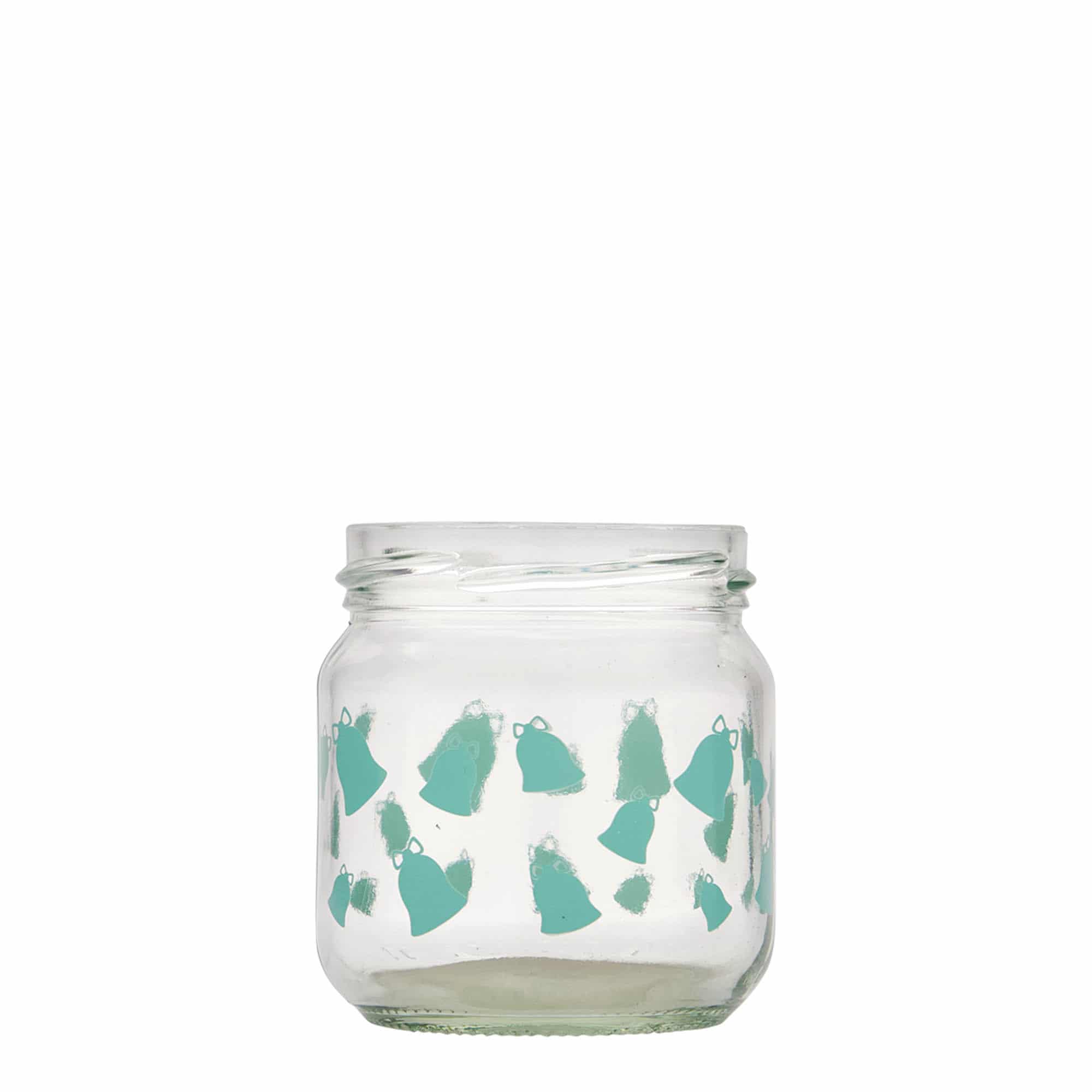 212 ml Yuvarlak cam, Motif: Çan, Çan sesi, Ağız: Twist-Off (TO 66)