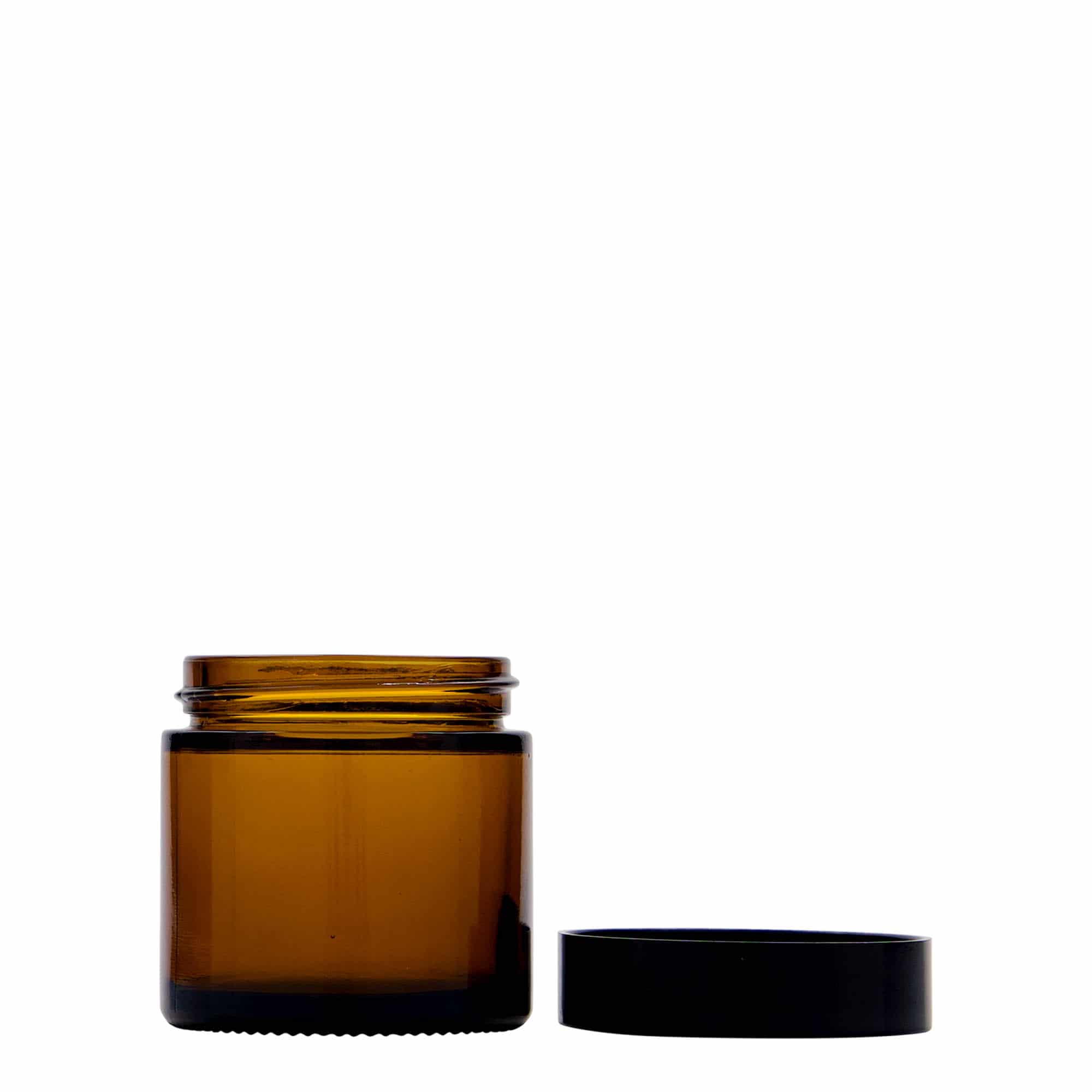60 ml Kavanoz 'Brown Line', Cam, kahverengi, Ağız: Vidalı kapak