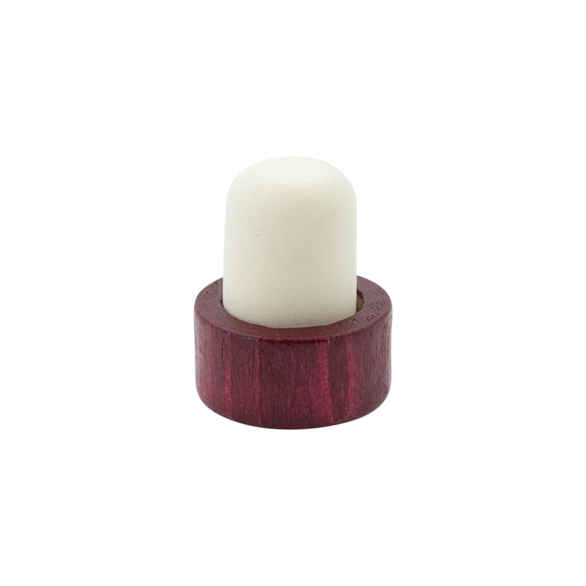 Sap mantar tıpa 19 mm, ahşap/plastik, bordo kırmızısı, ağız için: mantar Sap mantar tıpa 19 mm, ahşap/plastik, bordo kırmızısı, ağız için: mantar