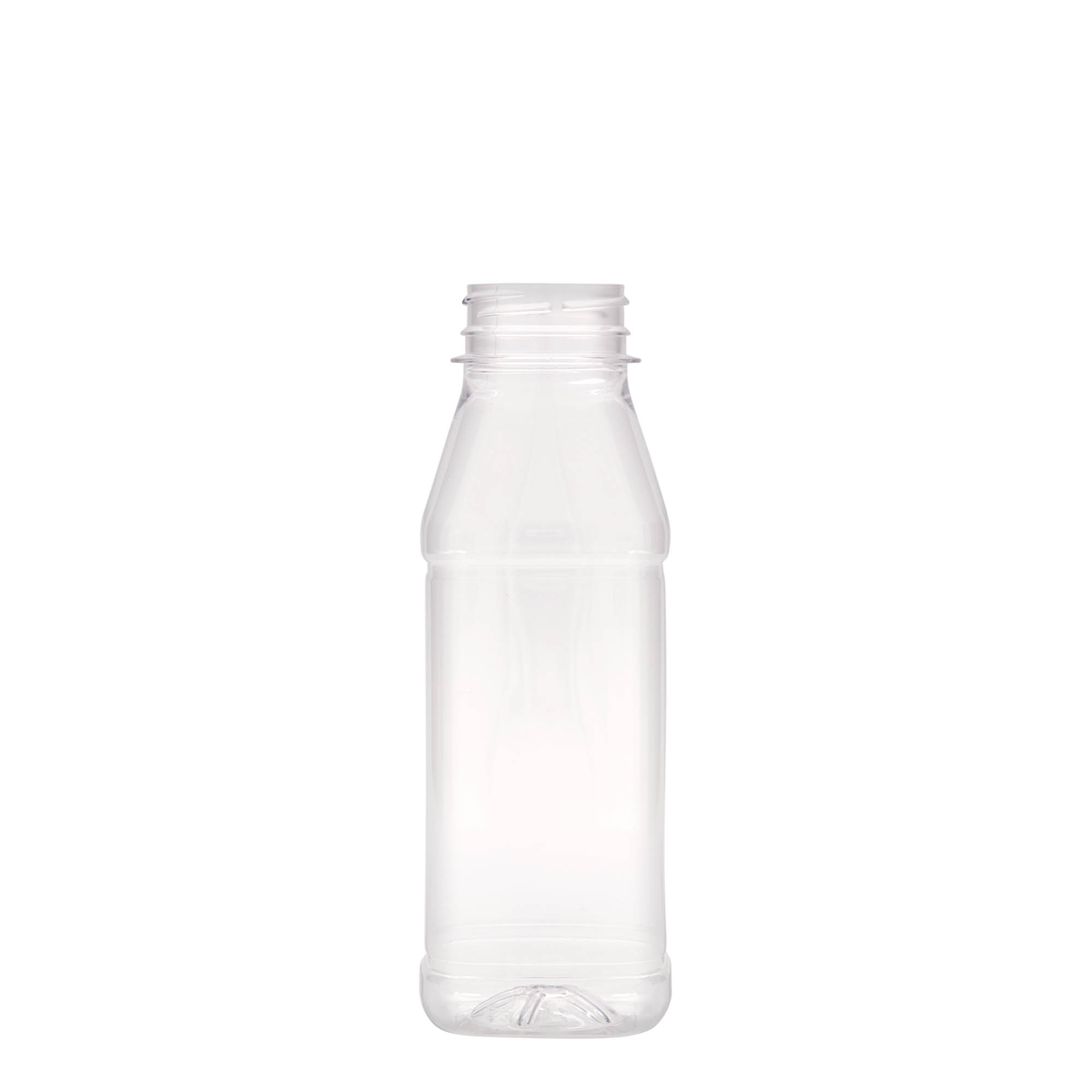 330 ml PET Şişe 'Milk and Juice Carré', kare, plastik, ağız çapı: 38 mm 330 ml PET Şişe 'Milk and Juice Carré', kare, plastik, ağız çapı: 38 mm