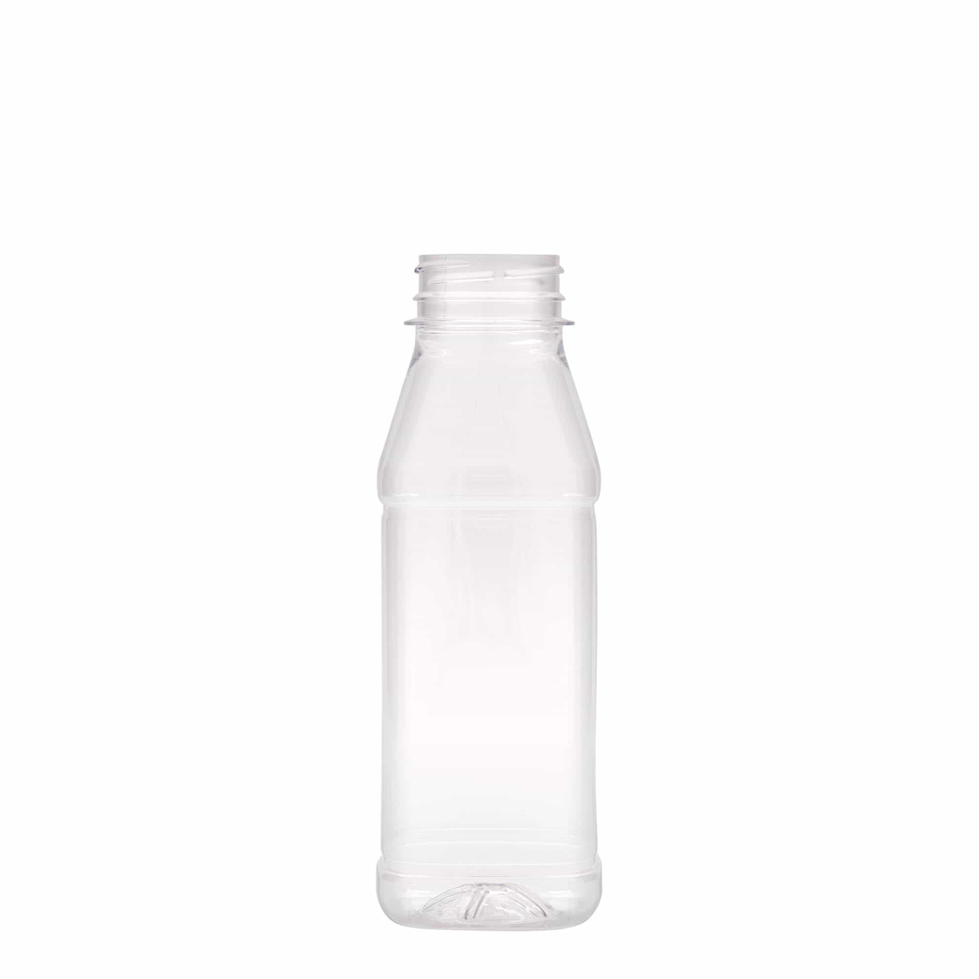330 ml PET Şişe 'Milk and Juice Carré', kare, plastik, ağız çapı: 38 mm