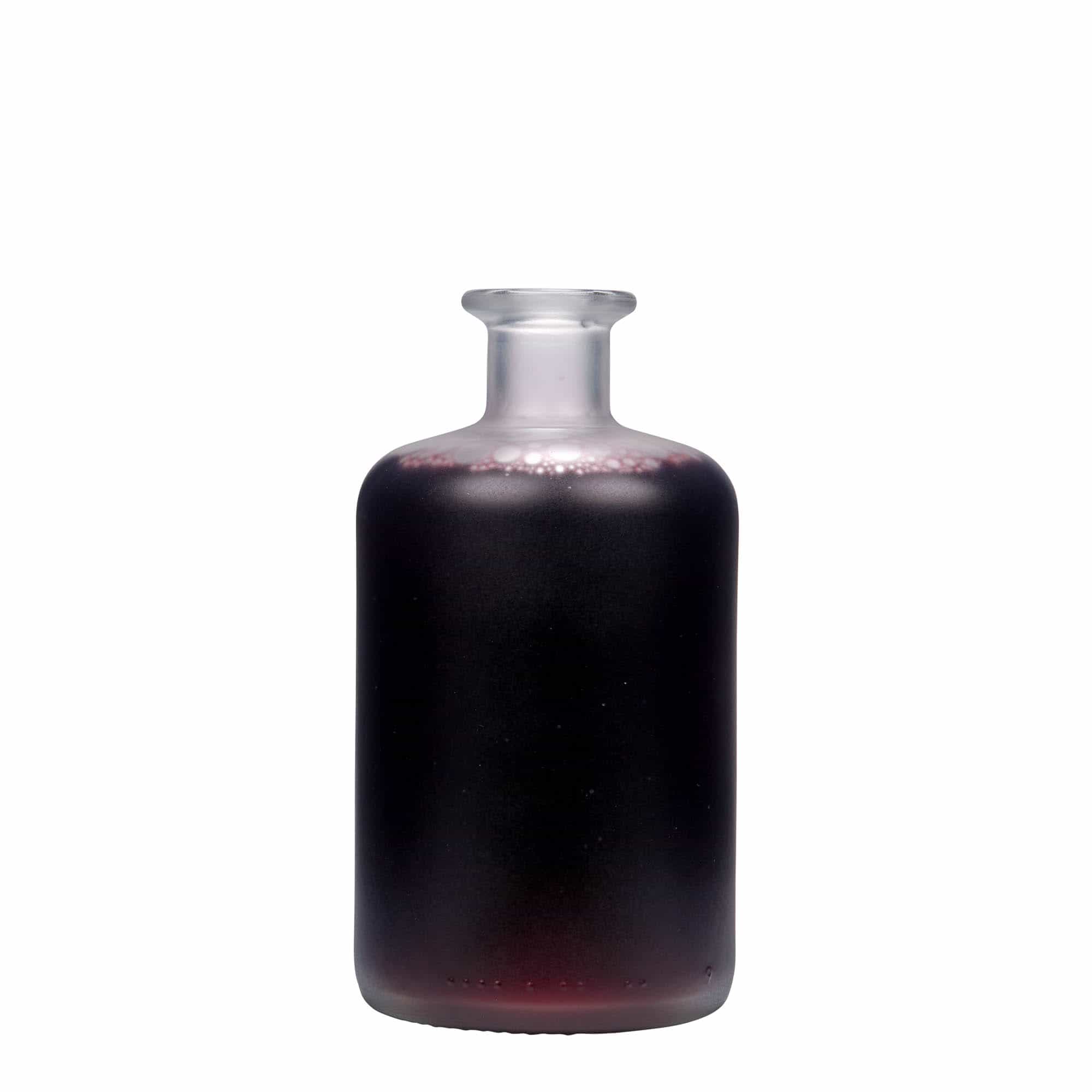 500 ml Cam Şişe Eczacı, buzlu, Ağız: Mantar