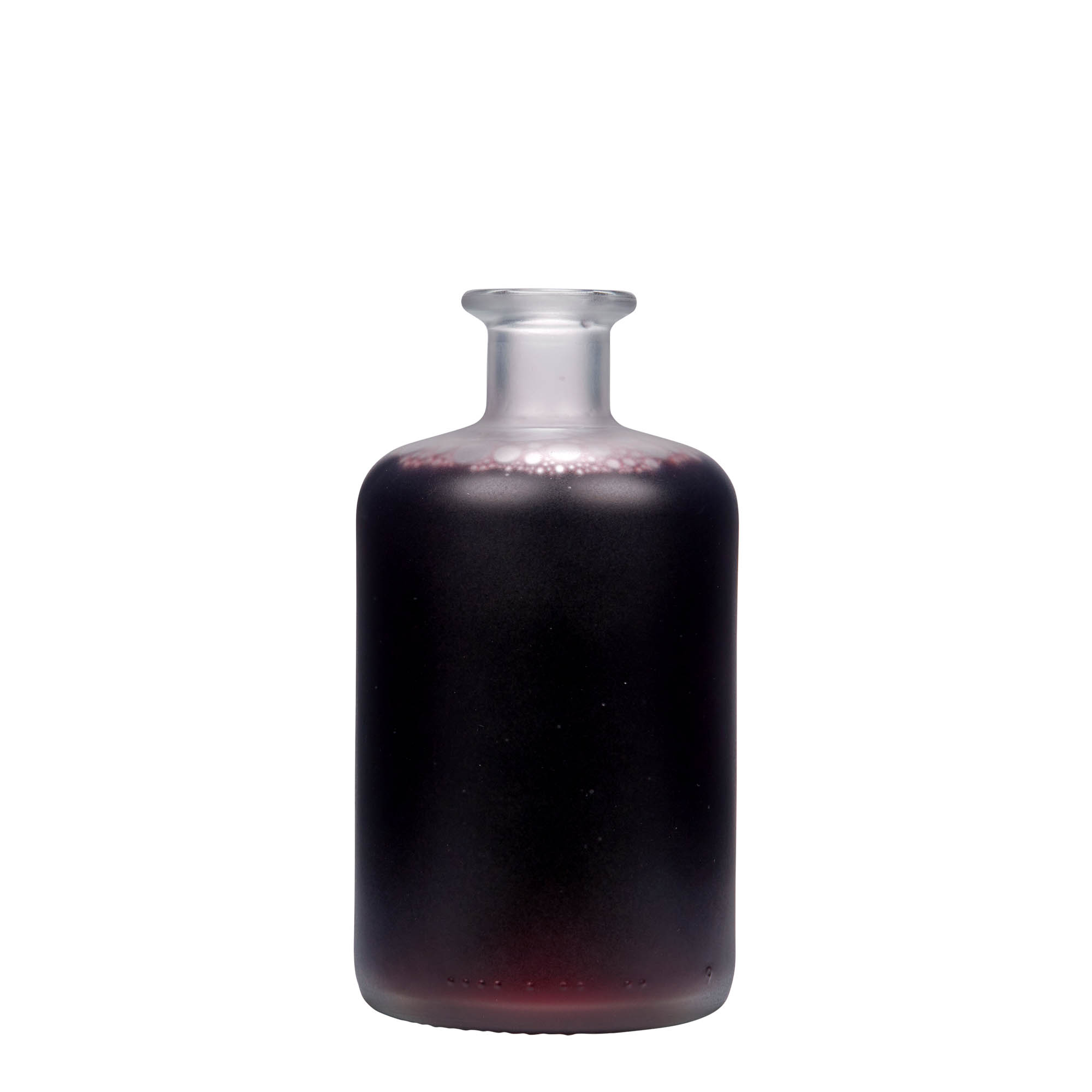 500 ml Cam Şişe Eczacı, buzlu, Ağız: Mantar