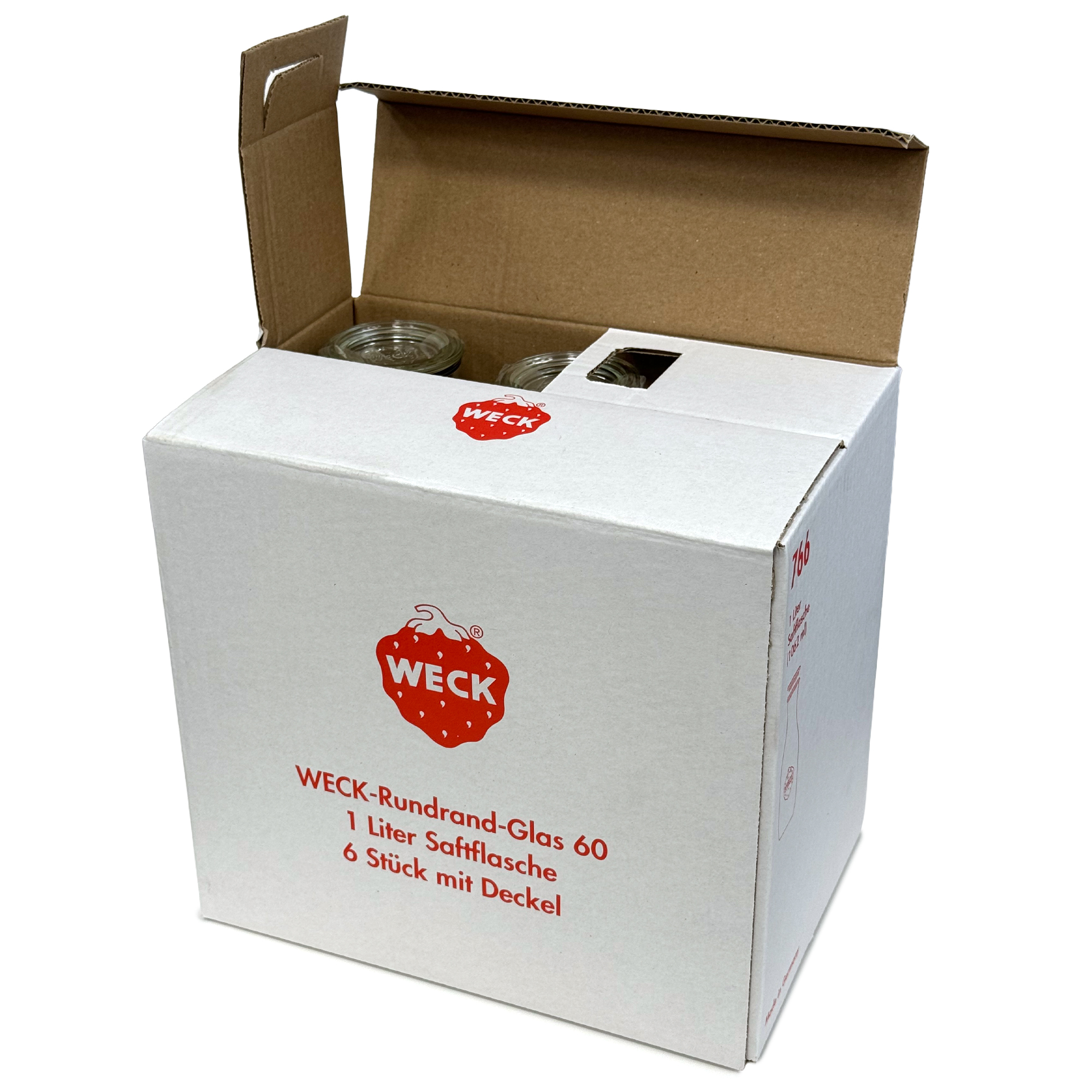 6x 1000 ml WECK-meyve suyu şeişesi cam kapaklı RR 60