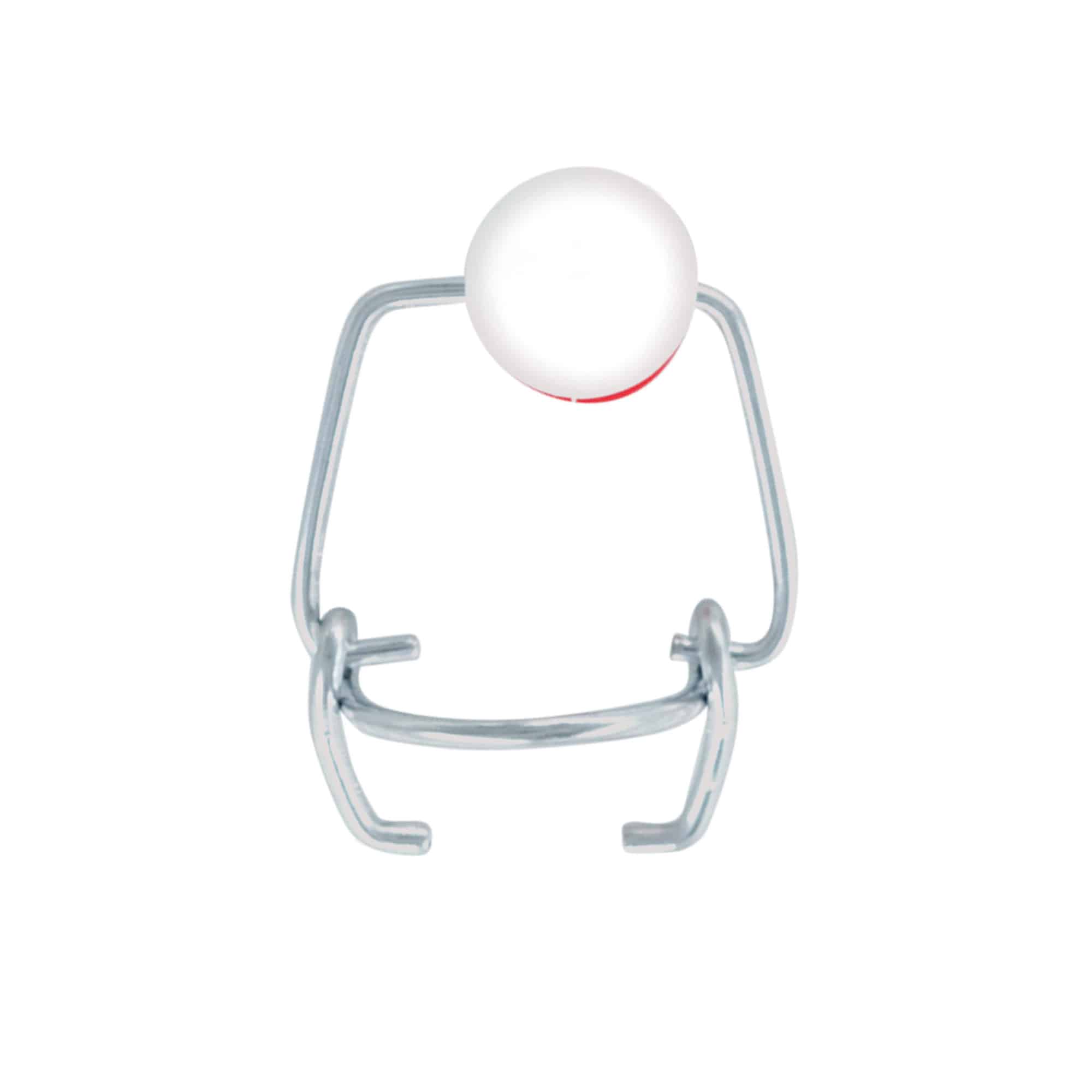 Mini mandallı kapama, plastik, kırmızı-beyaz