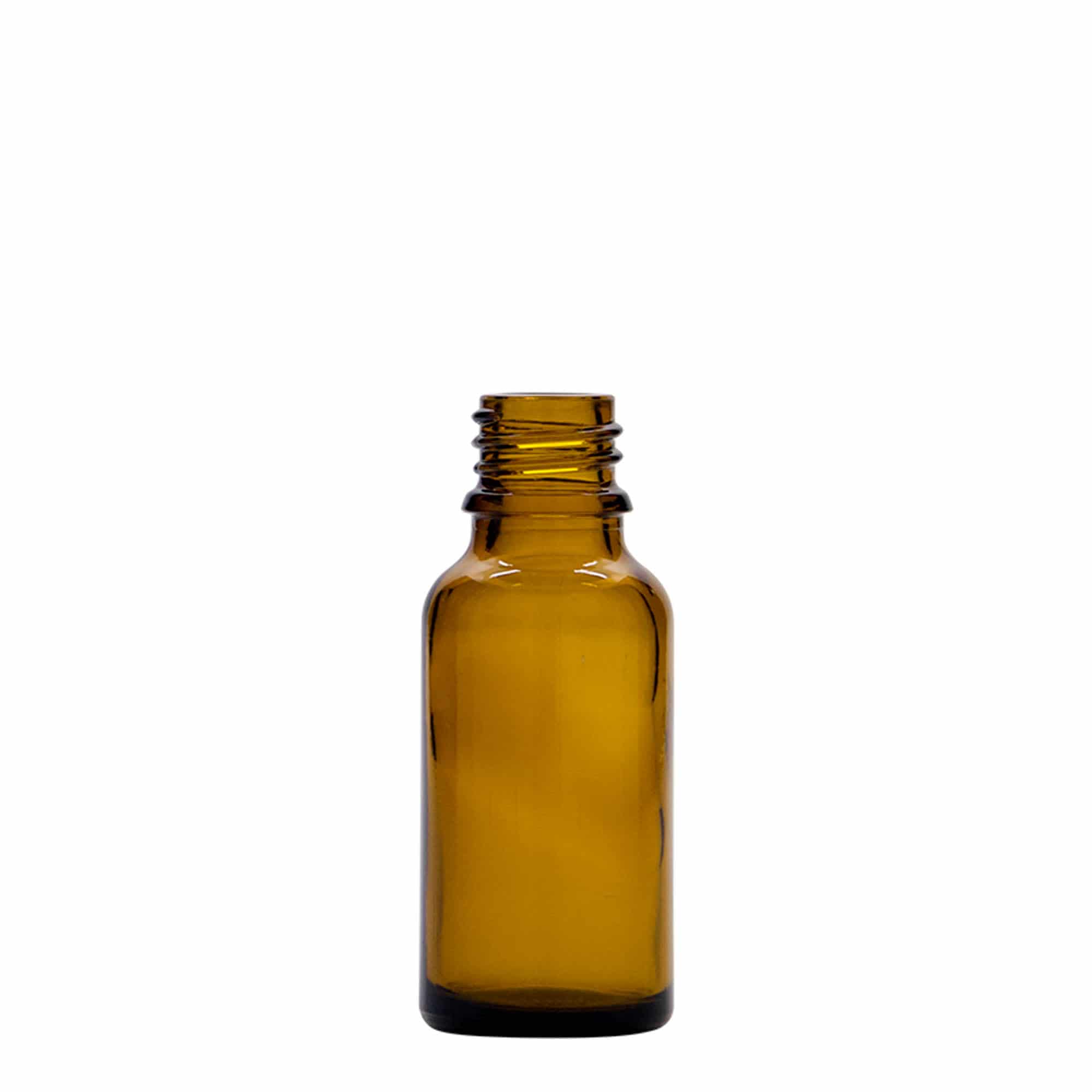 20 ml Pipet Şişesi İlaç, Cam, Kahverengi, Ağız: DIN 18