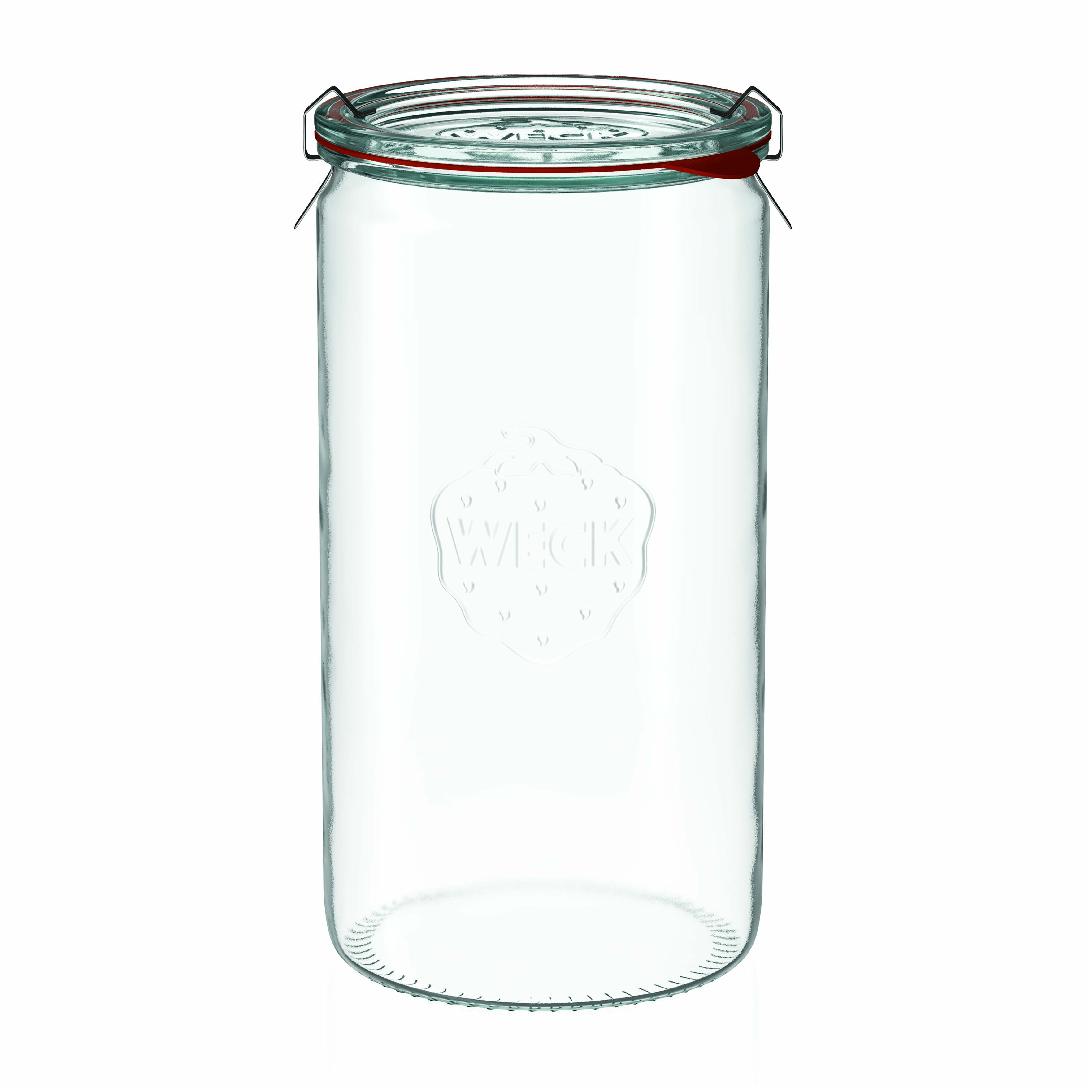 1.575 ml WECK Silindir Camı, Ağız: Yuvarlak Kenar
