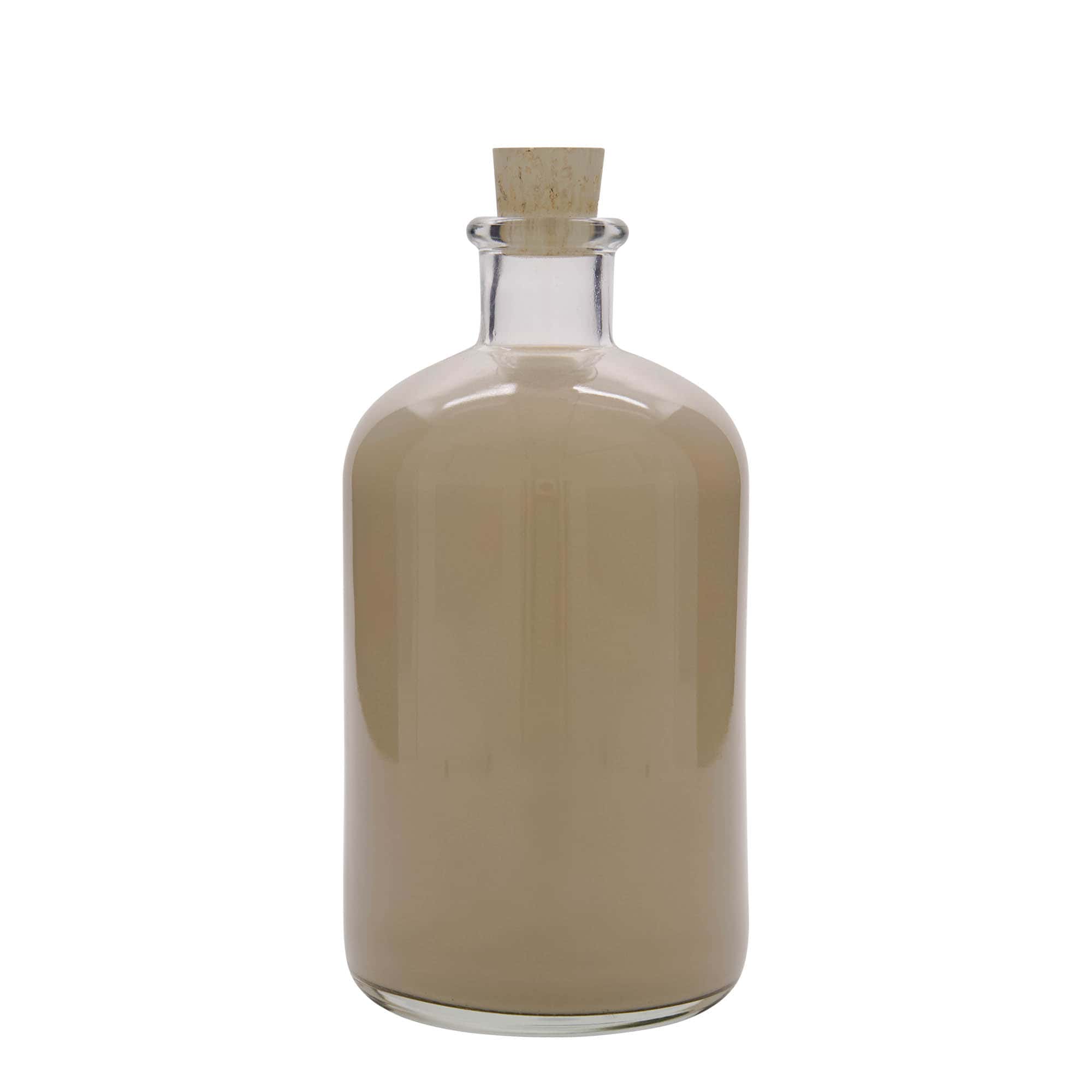 1.000 ml Eczacı Cam Şişesi, Ağız: Mantar