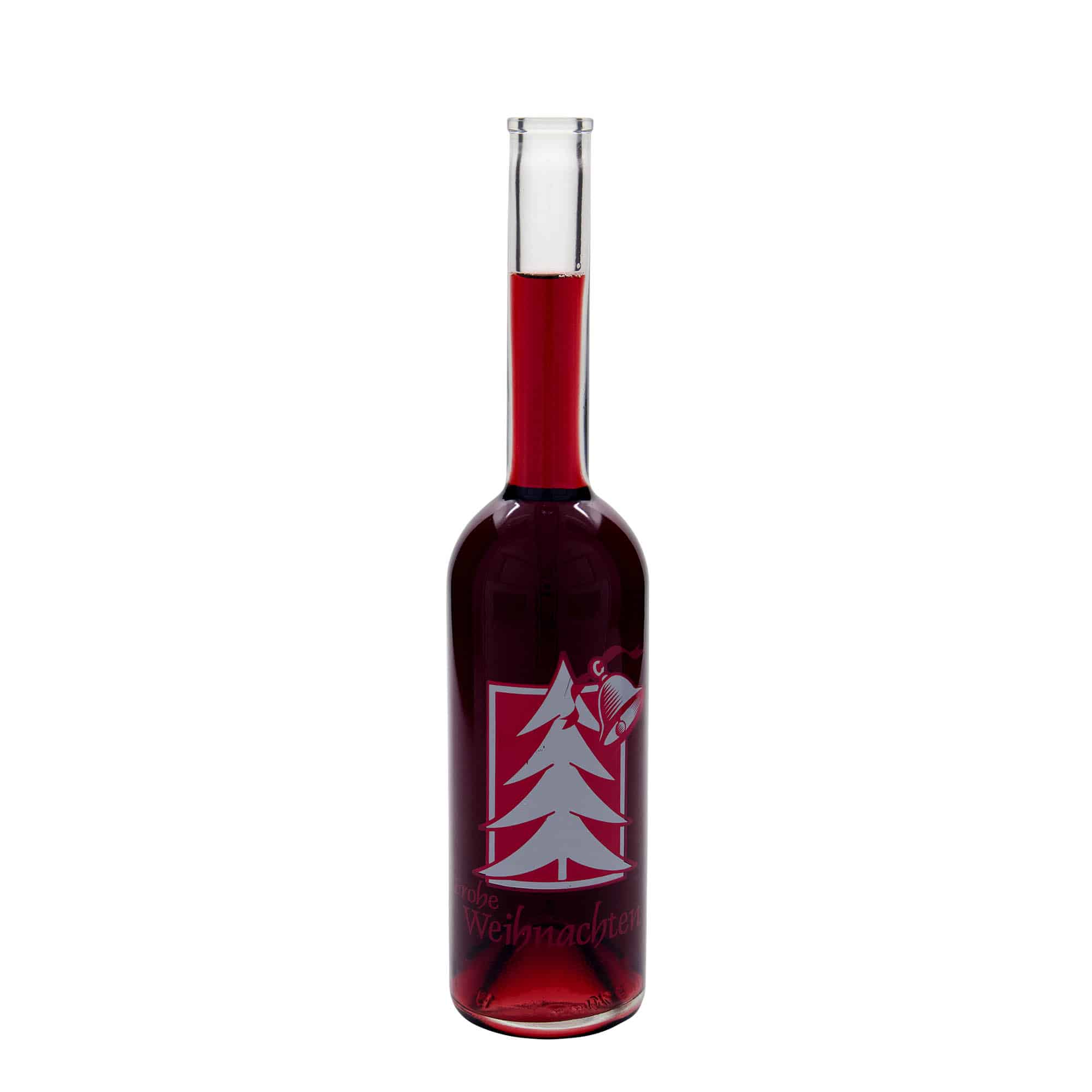 500 ml Cam Şişe 'Opera', Motif: Noel Tebriği, Ağız: Mantar