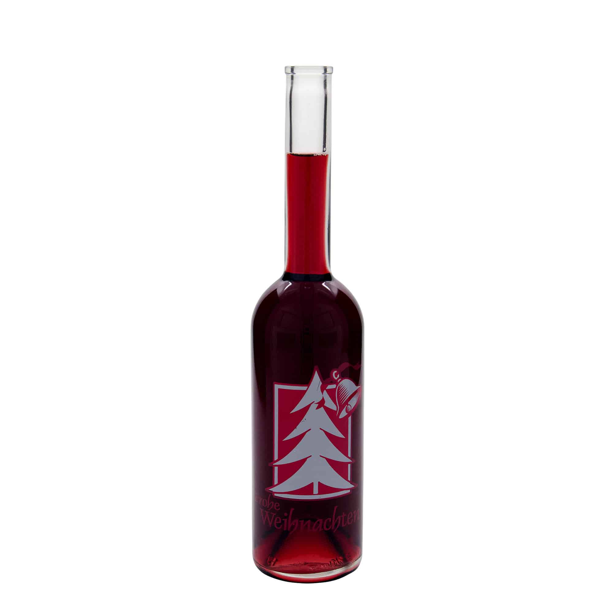 500 ml Cam Şişe 'Opera', Motif: Noel Tebriği, Ağız: Mantar