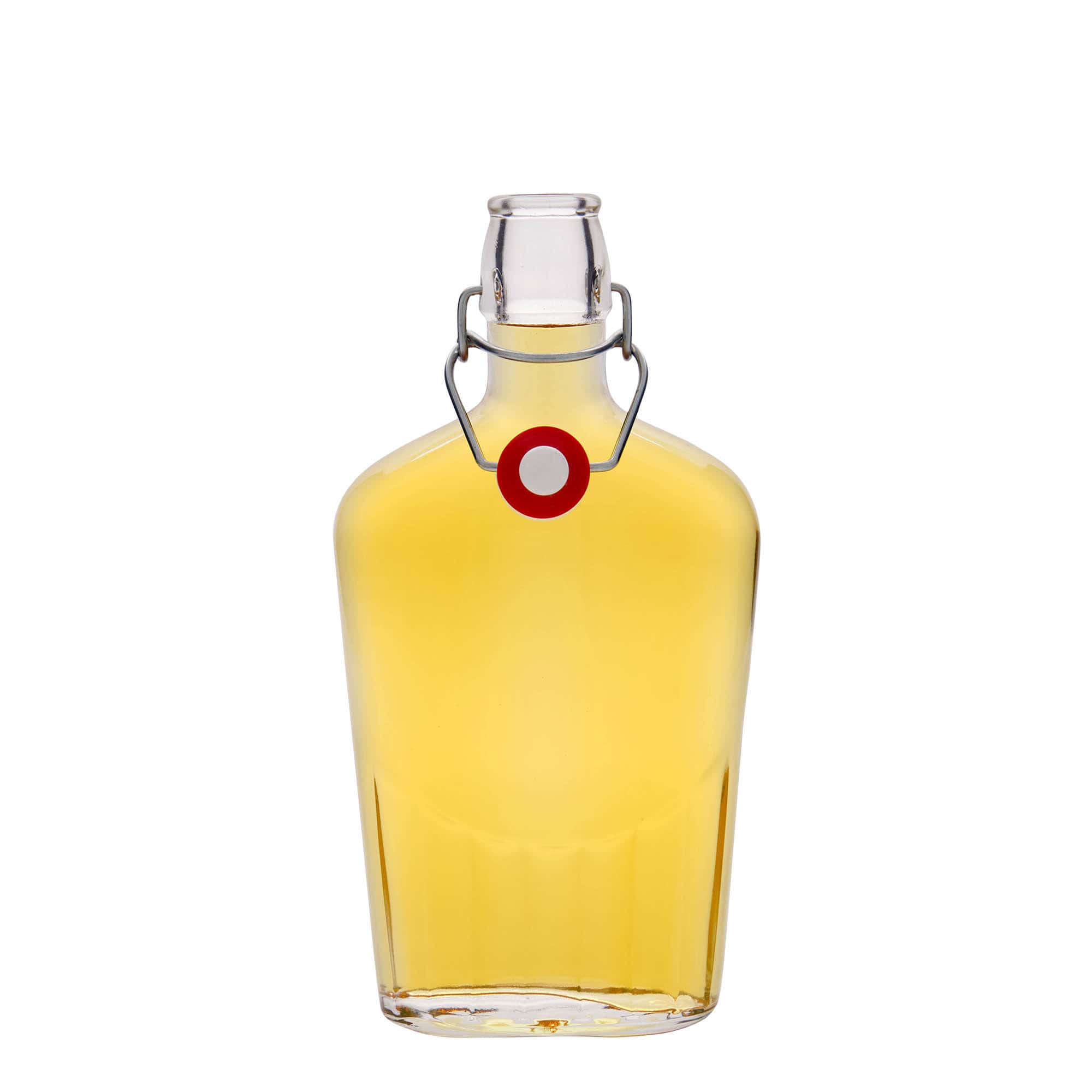 500 ml cam şişe 'Fiaschetta', oval, ağız: mandallı kapak