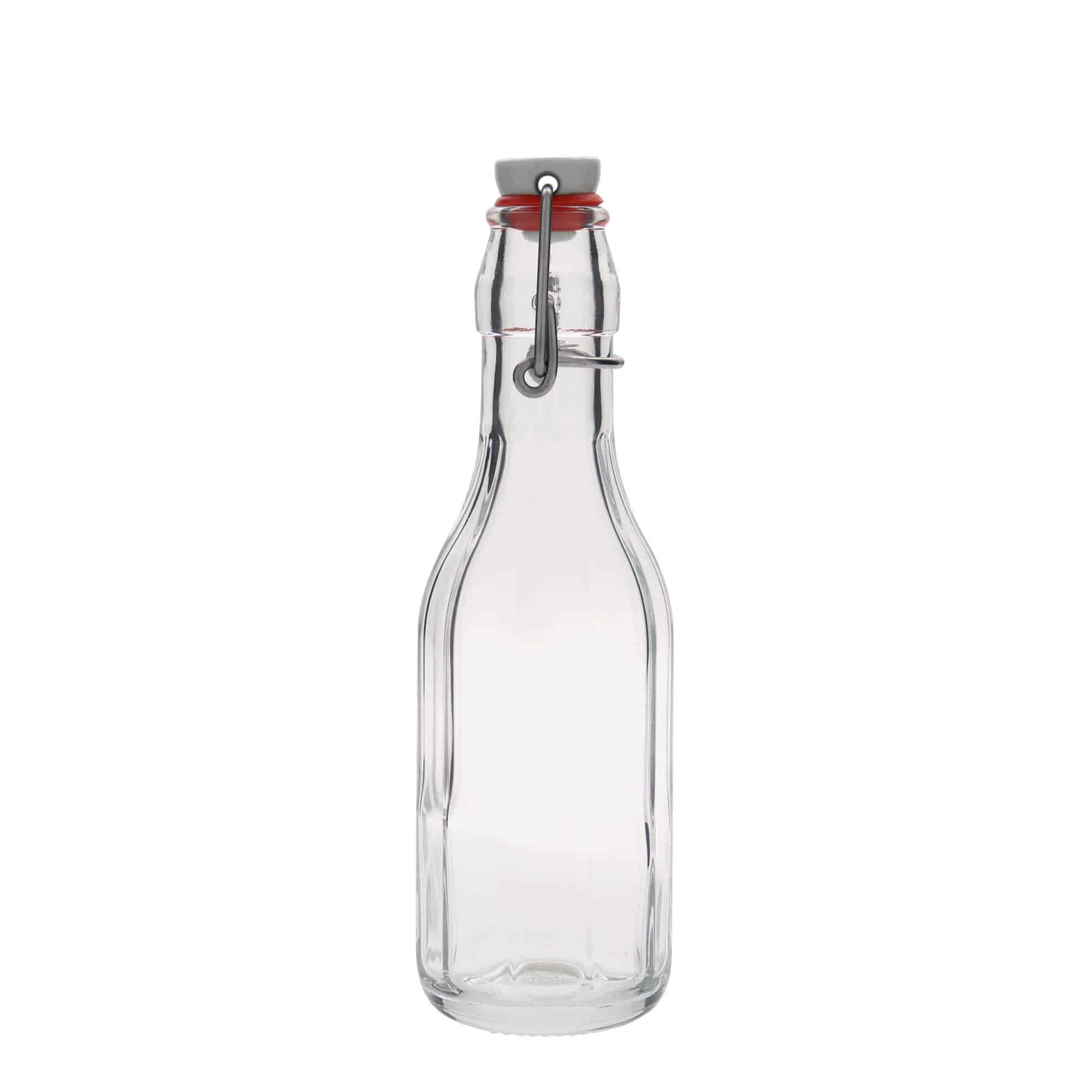 250 ml cam şişe 'Bravo', ongen, ağız: mandallı kapak