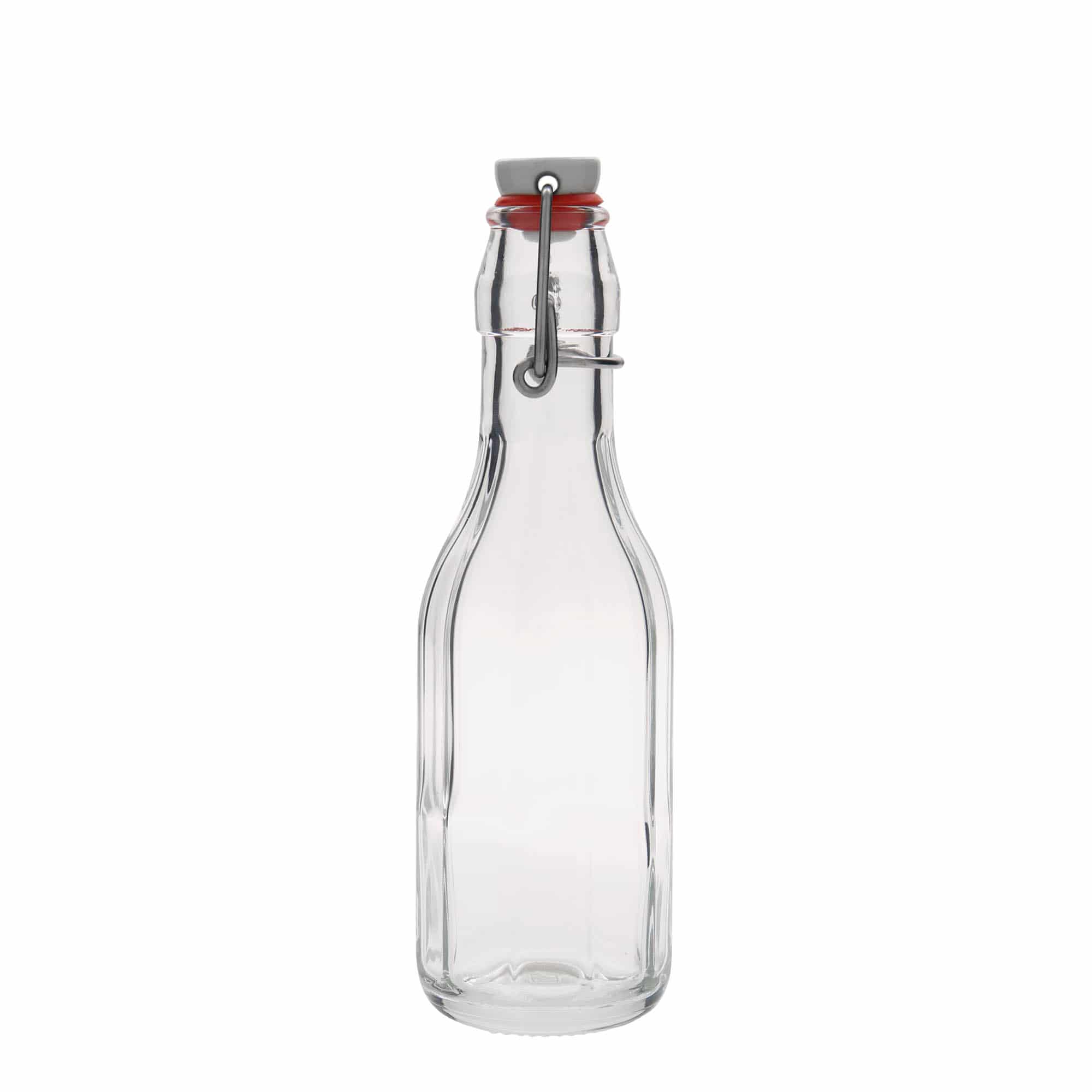 250 ml cam şişe 'Bravo', ongen, ağız: mandallı kapak