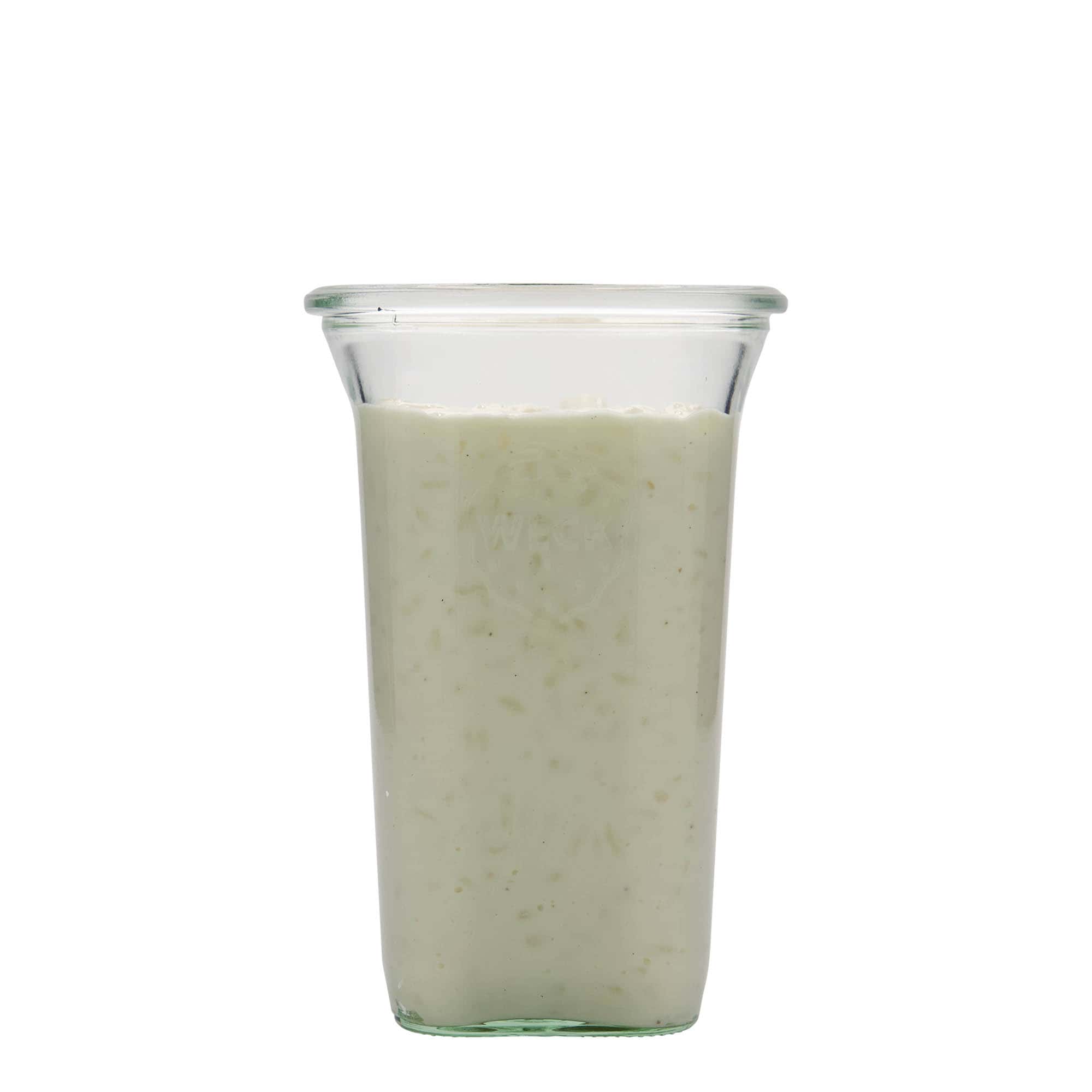 795 ml WECK-Quadroglas, kare, ağız: yuvarlak kenar
