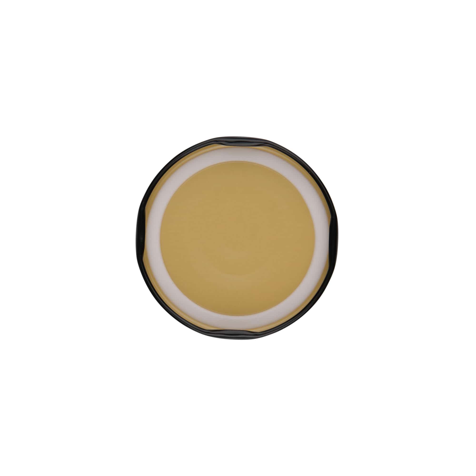 Twist-Off-Kapak, Beyaz Teneke, siyah, Ağız için: TO 63 Twist-Off-Kapak, Beyaz Teneke, siyah, Ağız için: TO 63