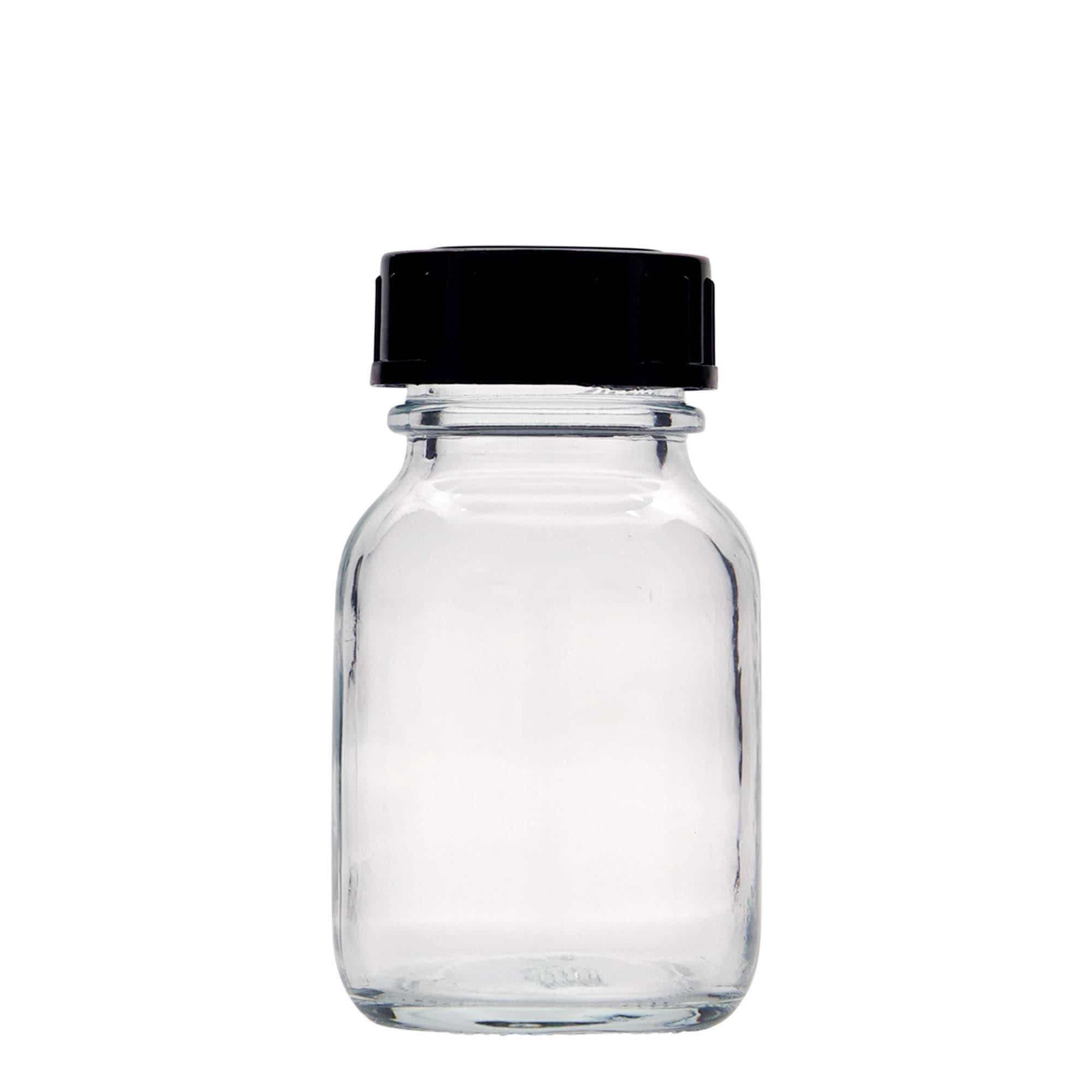50 ml geniş ağızlı cam, ağız çapı: DIN 32