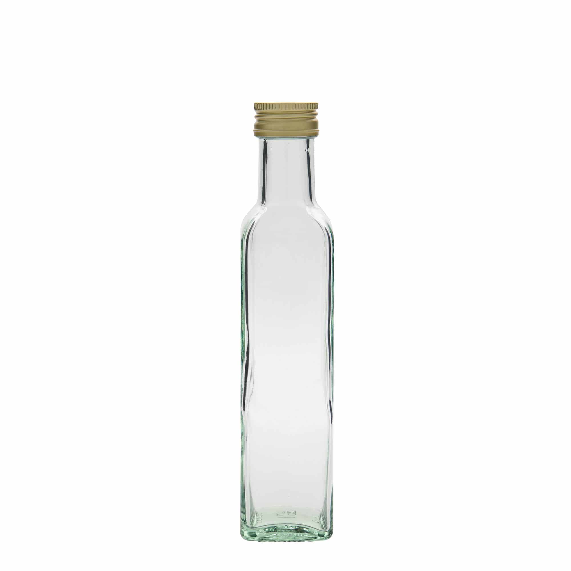 250 ml Cam şişe 'Marasca', kare, ağız: PP 31,5
