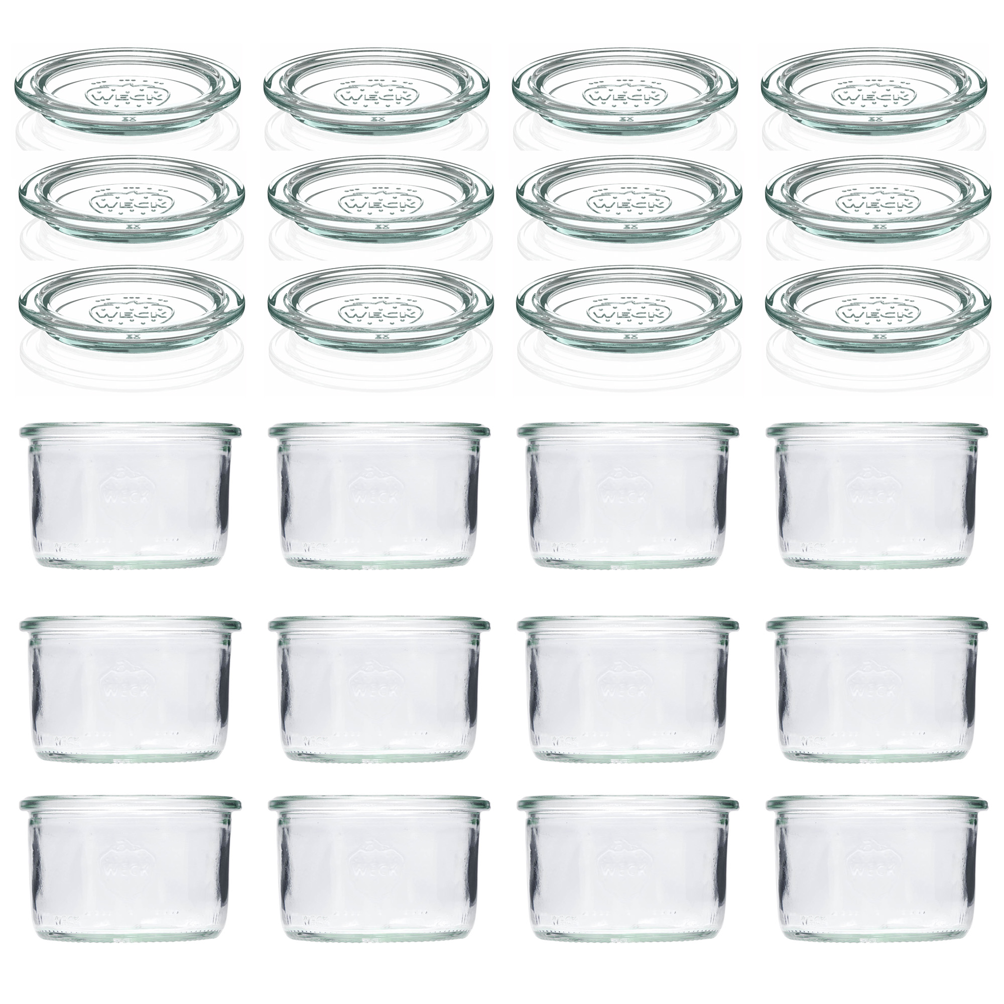 12x 200 ml WECK kavanoz cam kapaklı RR 80