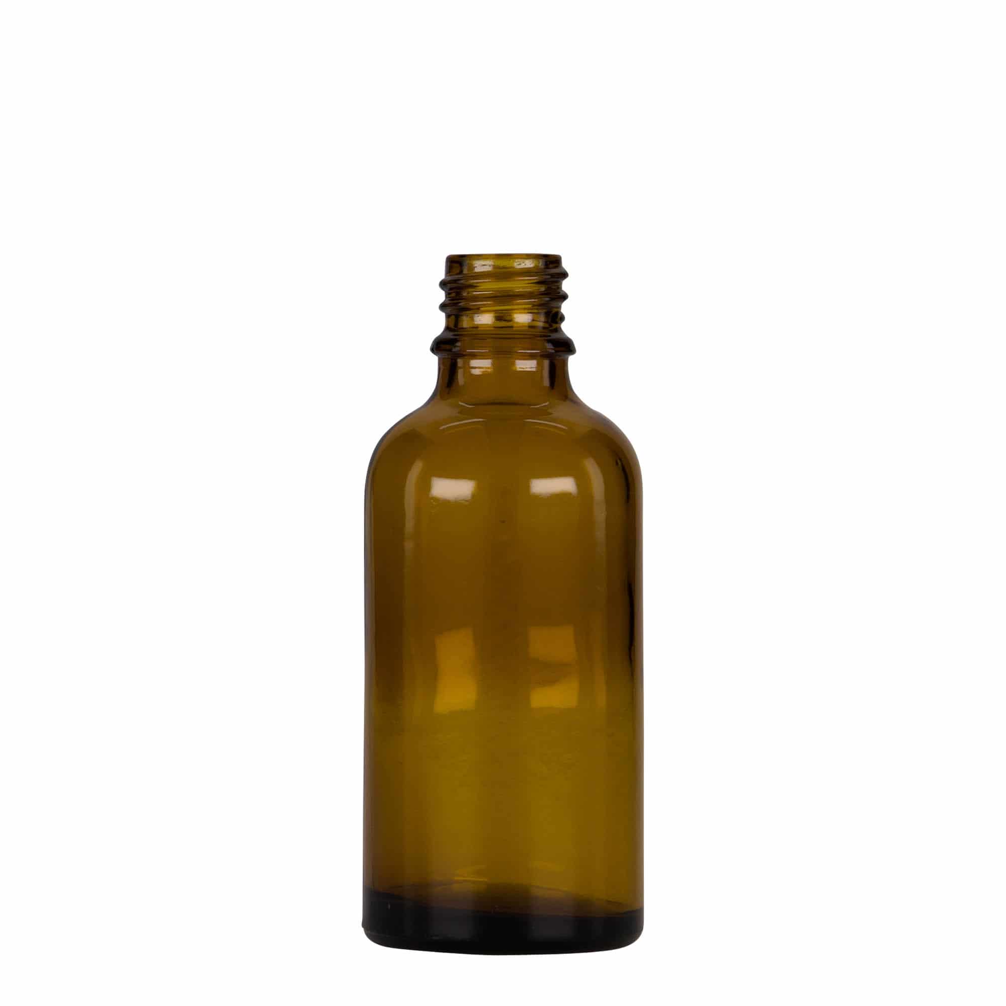 50 ml Pipet Şişesi İlaç, Cam, kahverengi-siyah, Ağız: DIN 18