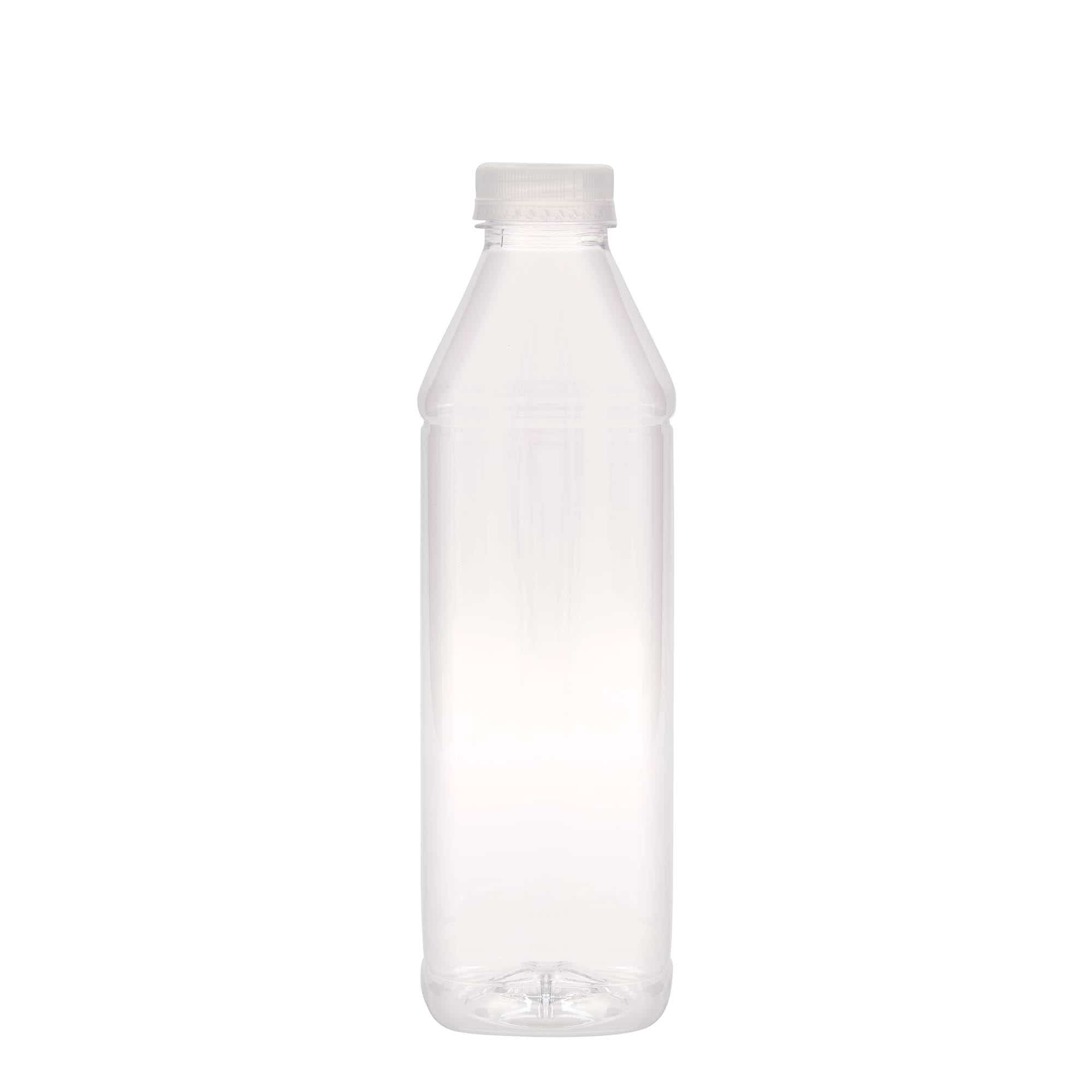 1.000 ml PET Şişe 'Milk and Juice Carré', kare, plastik, ağız çapı: 38 mm