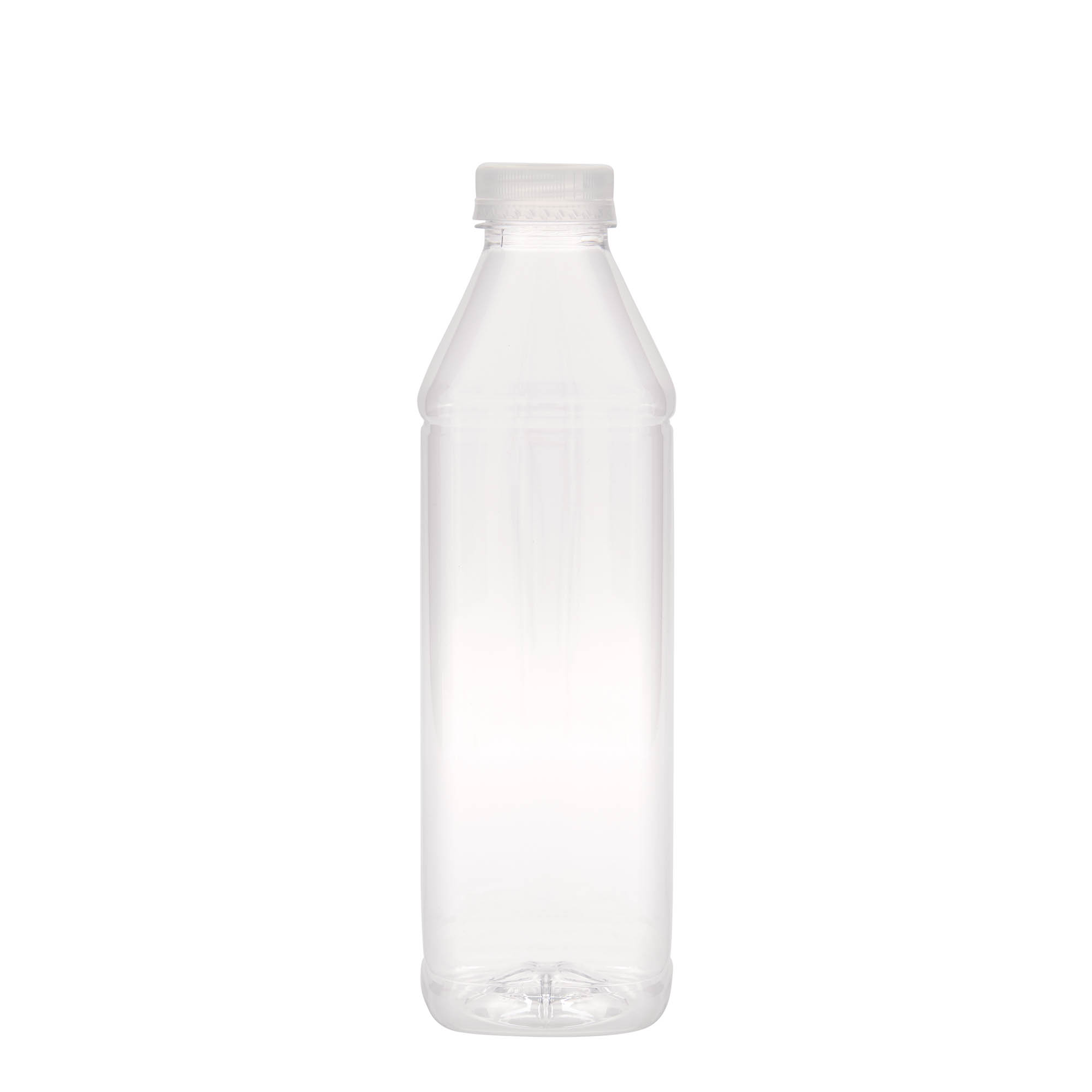 1.000 ml PET Şişe 'Milk and Juice Carré', kare, plastik, ağız çapı: 38 mm