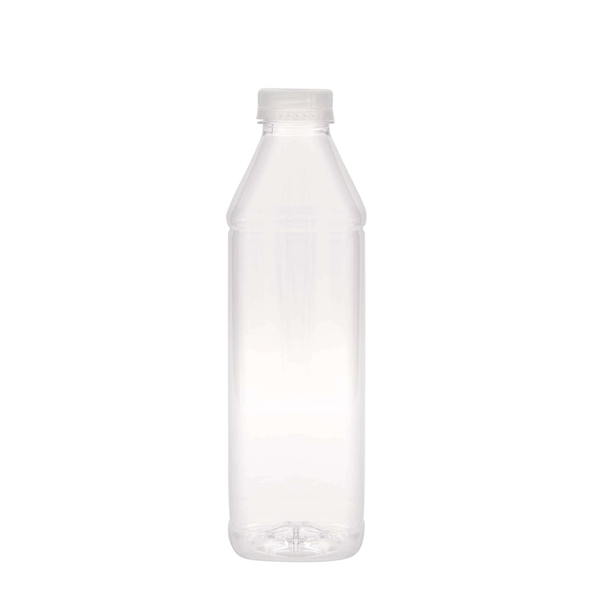 1.000 ml PET Şişe 'Milk and Juice Carré', kare, plastik, ağız çapı: 38 mm