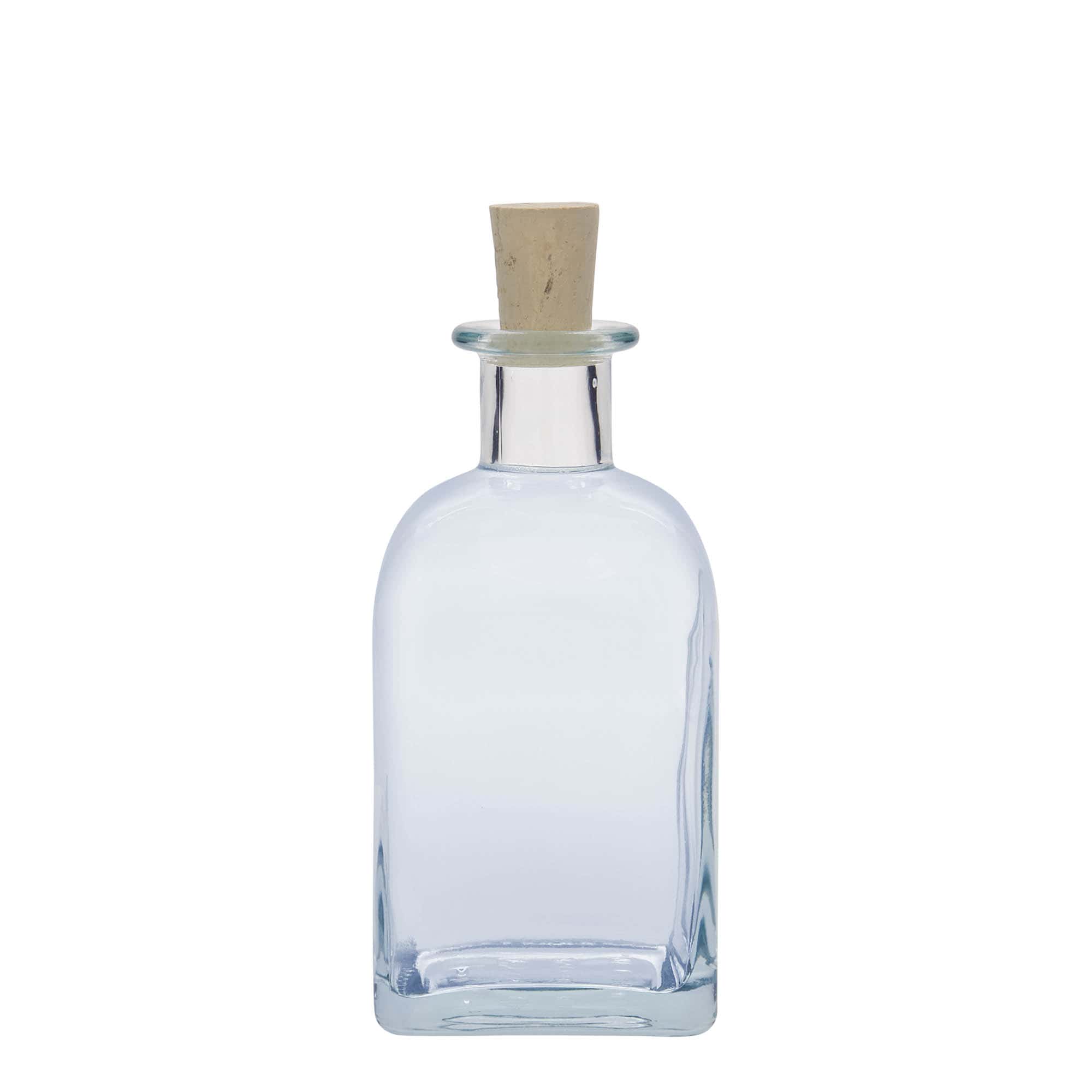 350 ml Cam Şişe Eczacı Carré, kare, Ağız: Mantar