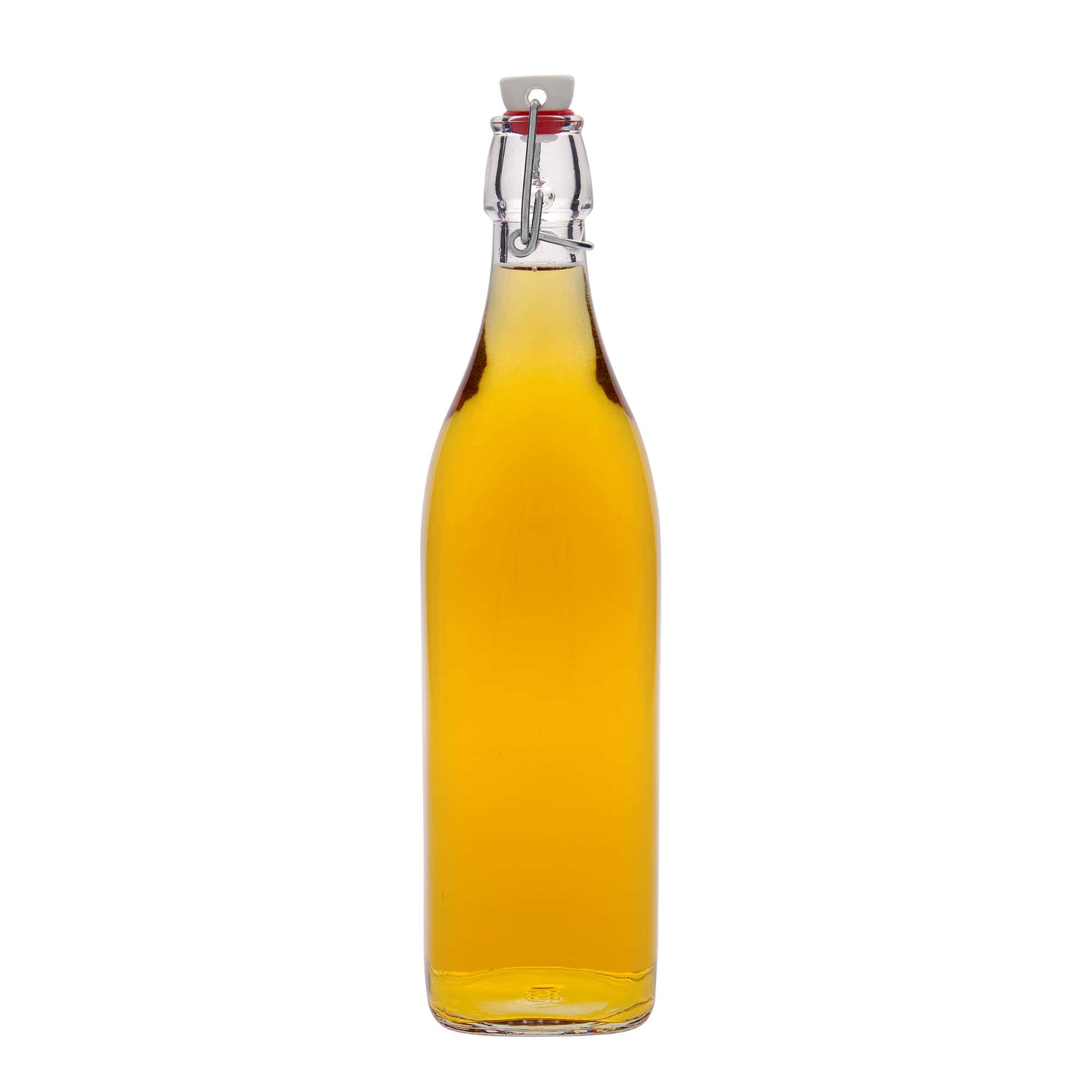 1.000 ml cam şişe 'Swing, kare, ağız: mandallı kapak