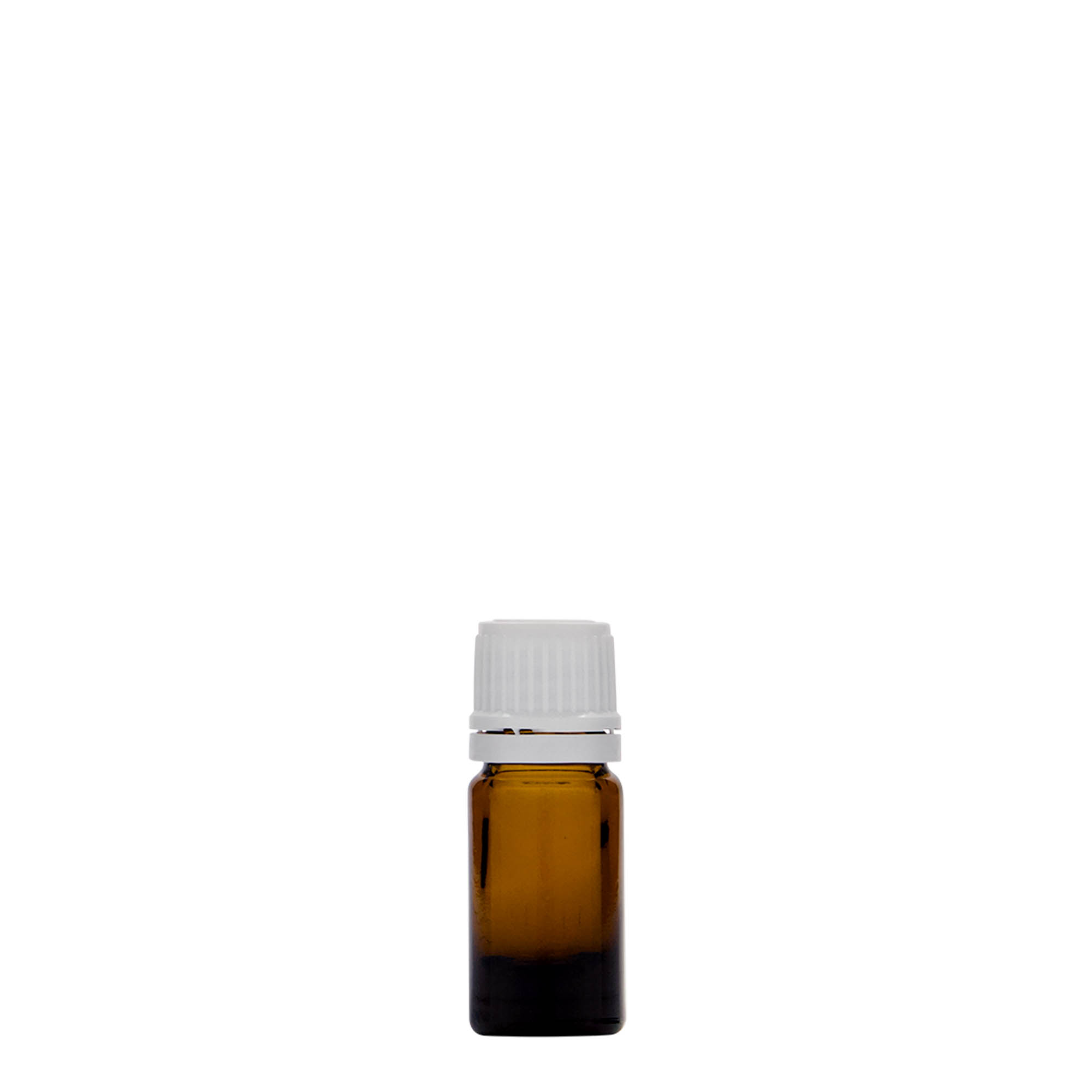 5 ml tıbbi şişe, cam, kahverengi, ağız: DIN 18