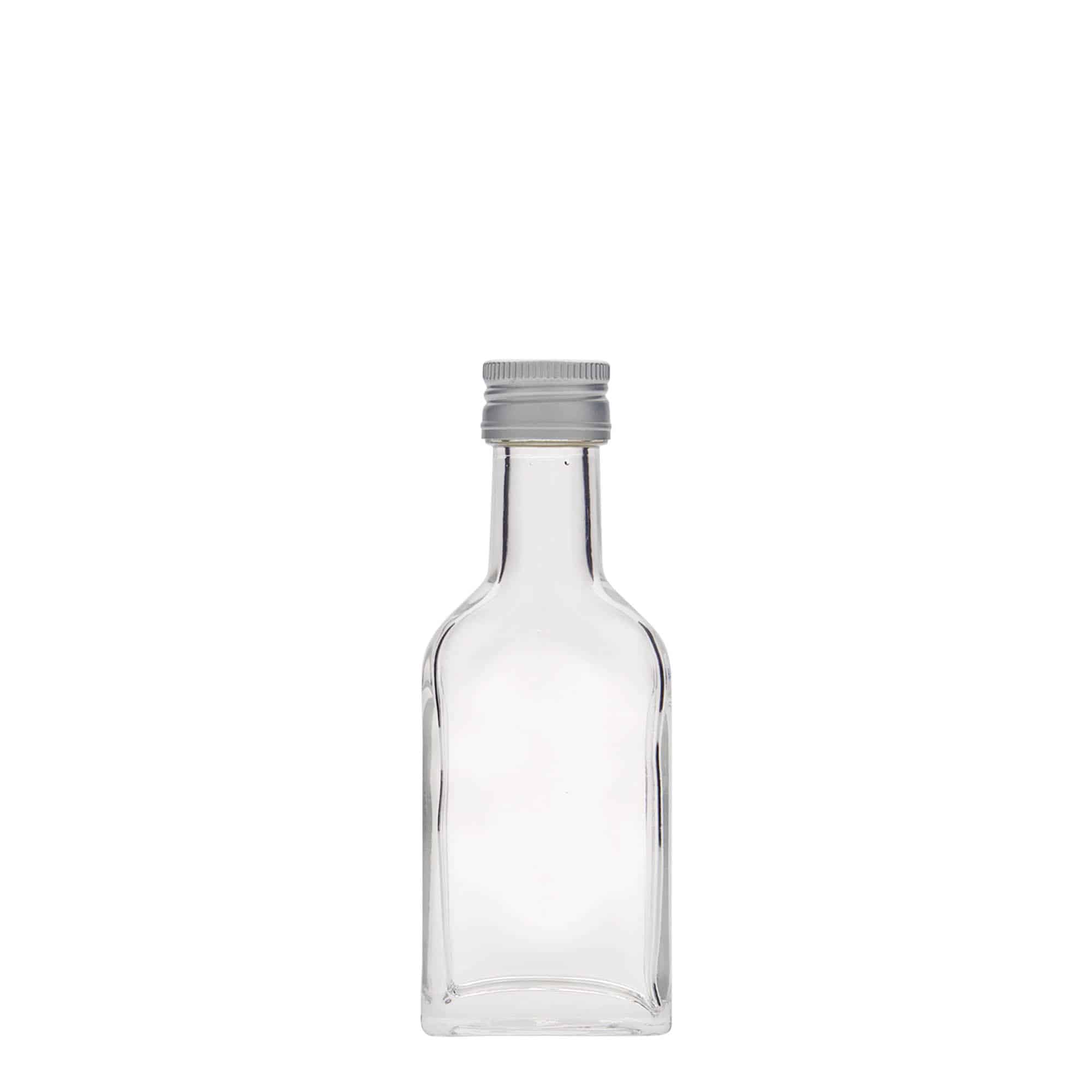 40 ml Cep Şişesi Uzun Boyun, dikdörtgen, Cam, Ağız: PP 22