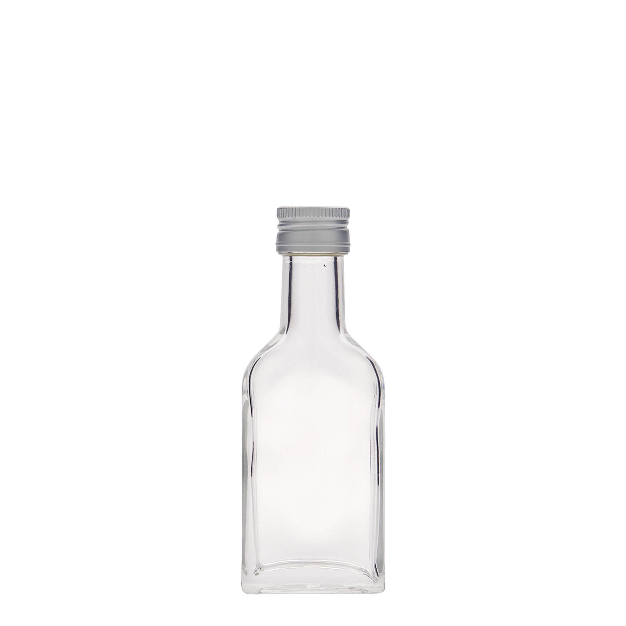 40 ml Cep Şişesi Uzun Boyun, dikdörtgen, Cam, Ağız: PP 22