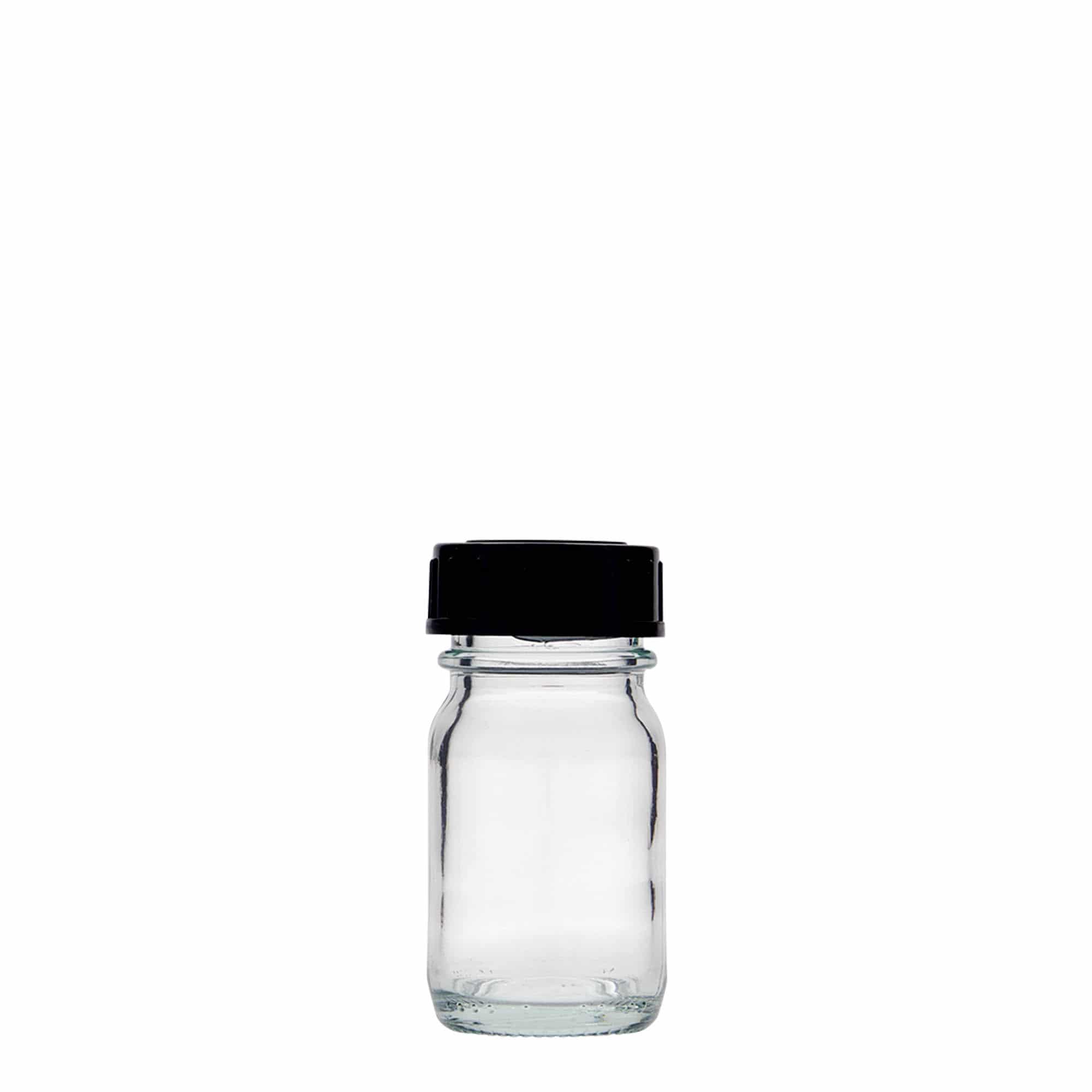 30 ml geniş ağızlı cam, ağız çapı: DIN 32