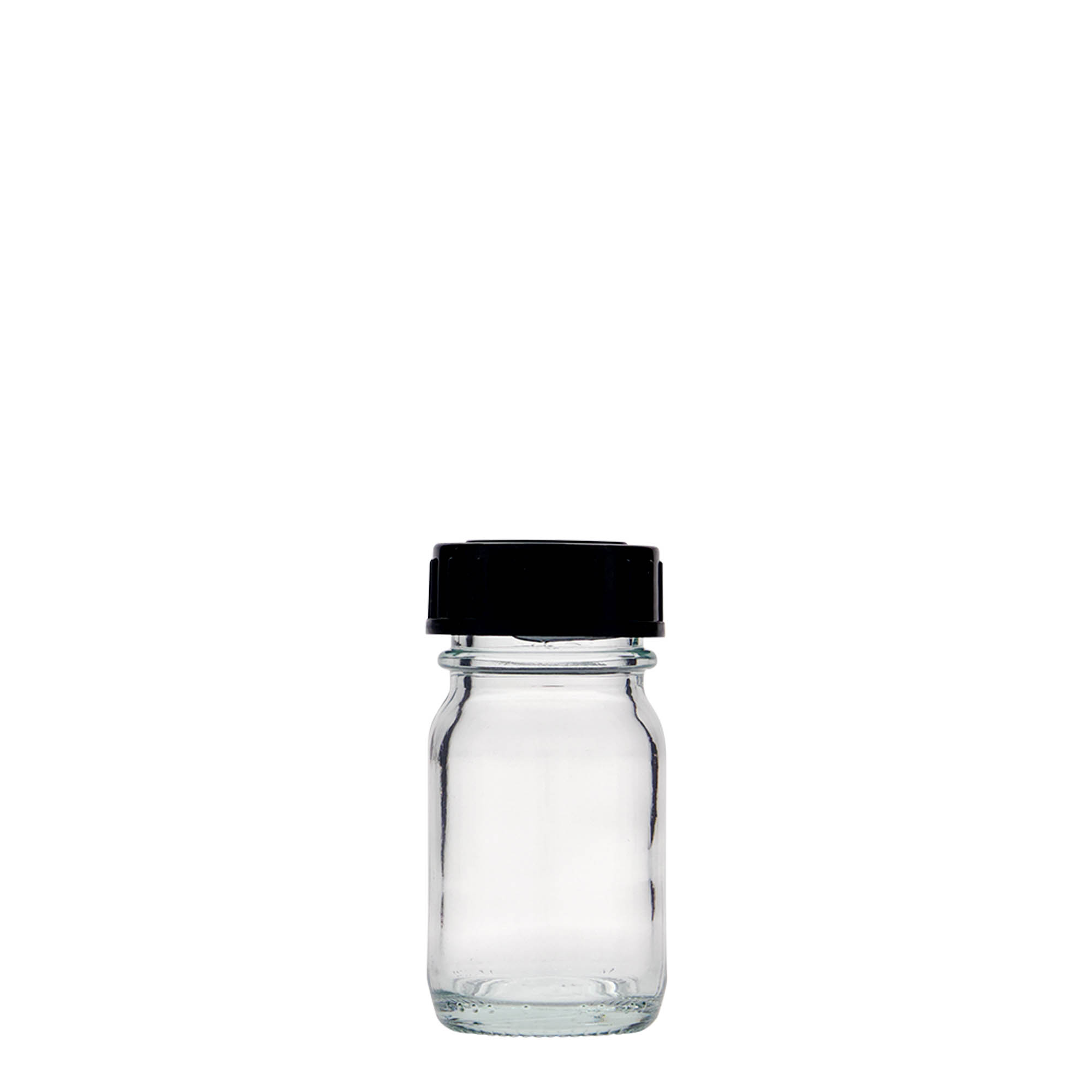 30 ml geniş ağızlı cam, ağız çapı: DIN 32 30 ml geniş ağızlı cam, ağız çapı: DIN 32