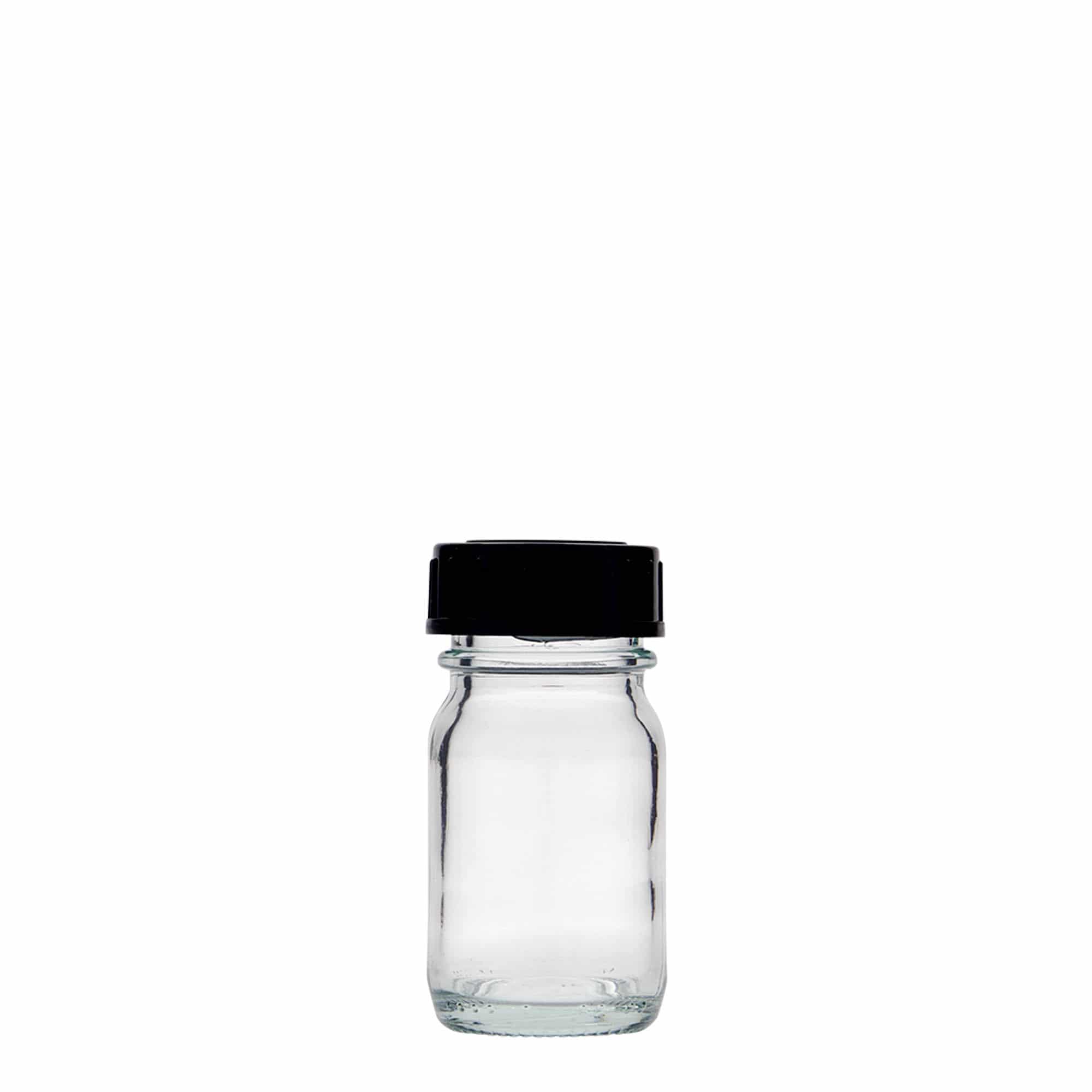 30 ml geniş ağızlı cam, ağız çapı: DIN 32