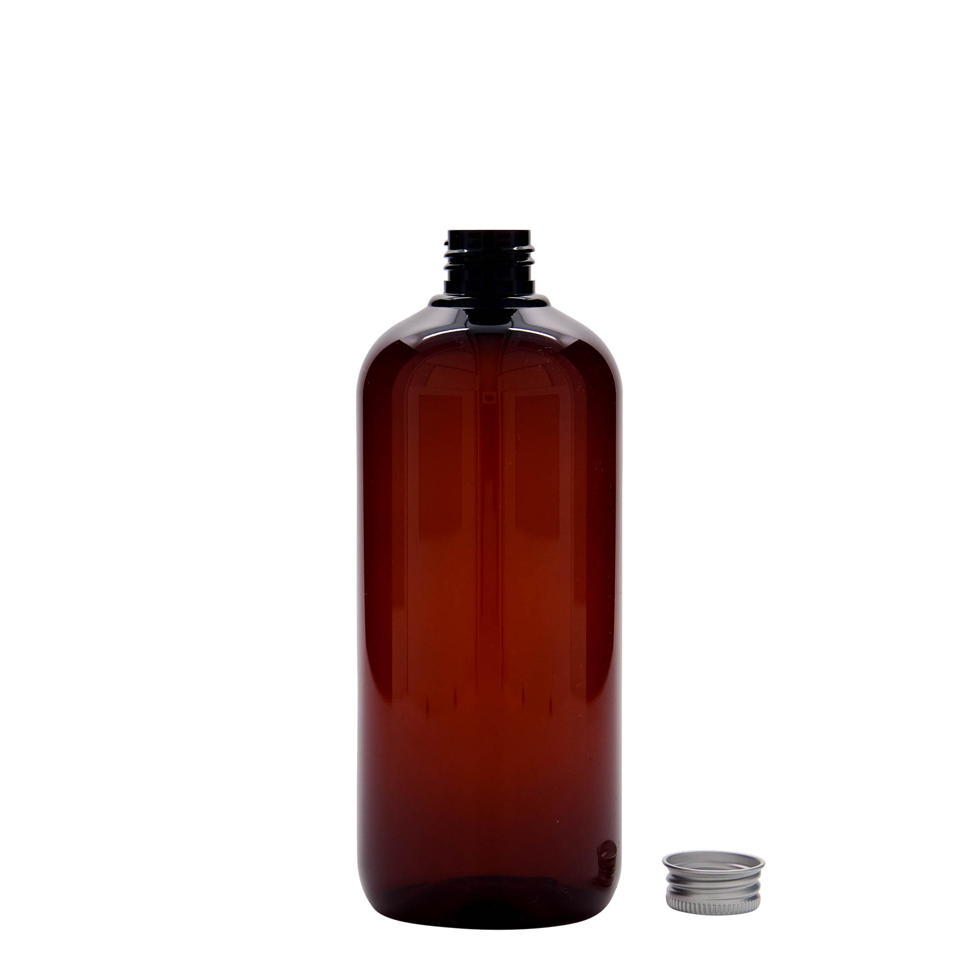 500 ml Geri Dönüştürülmüş Plastik Şişe 'Victor's Best', PCR, kahverengi, Ağız: 24/410